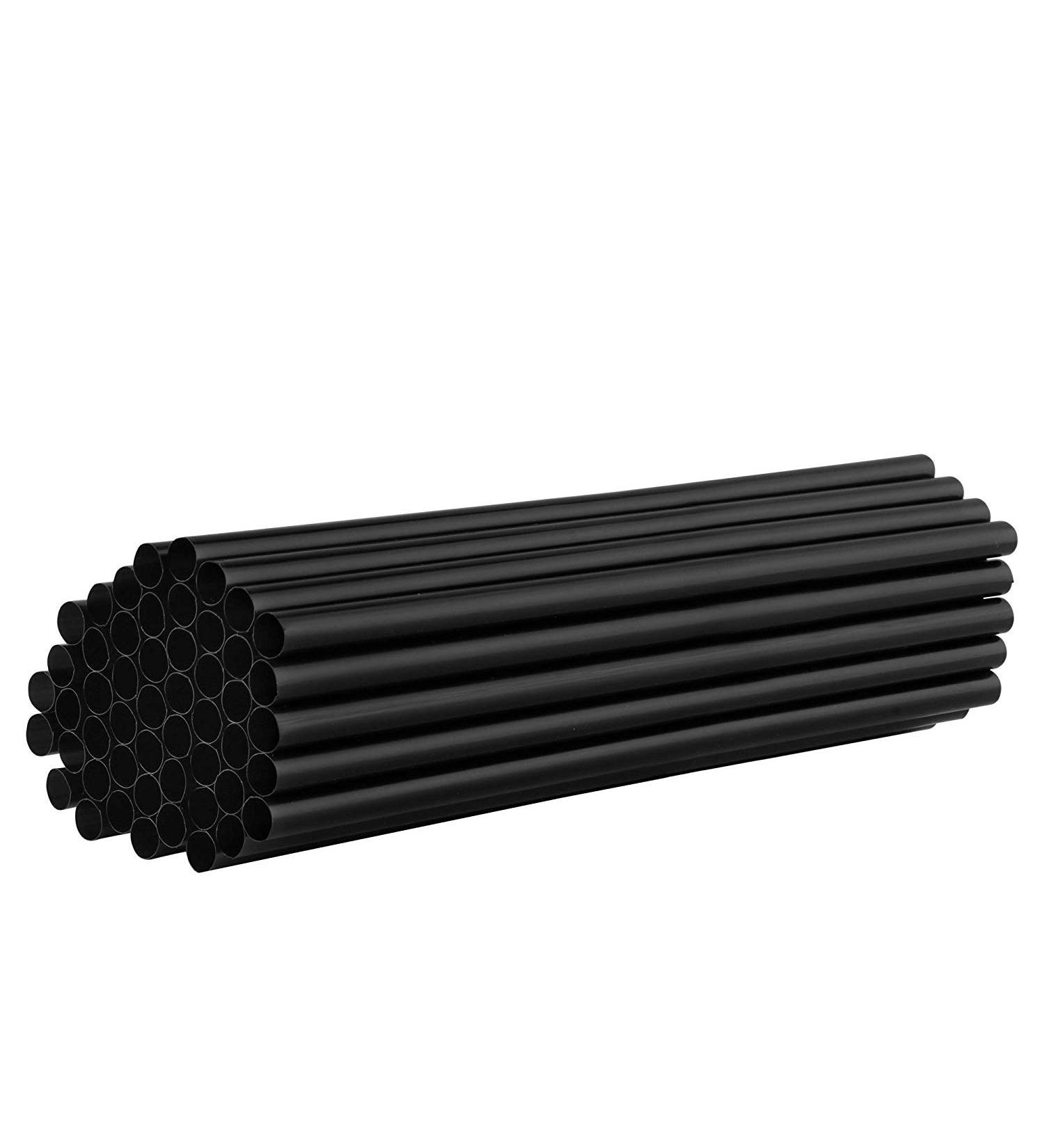 250 Pack Smoothies Black Drinking Straws 8mm x 210mm - Buy Online on GoSupps.com