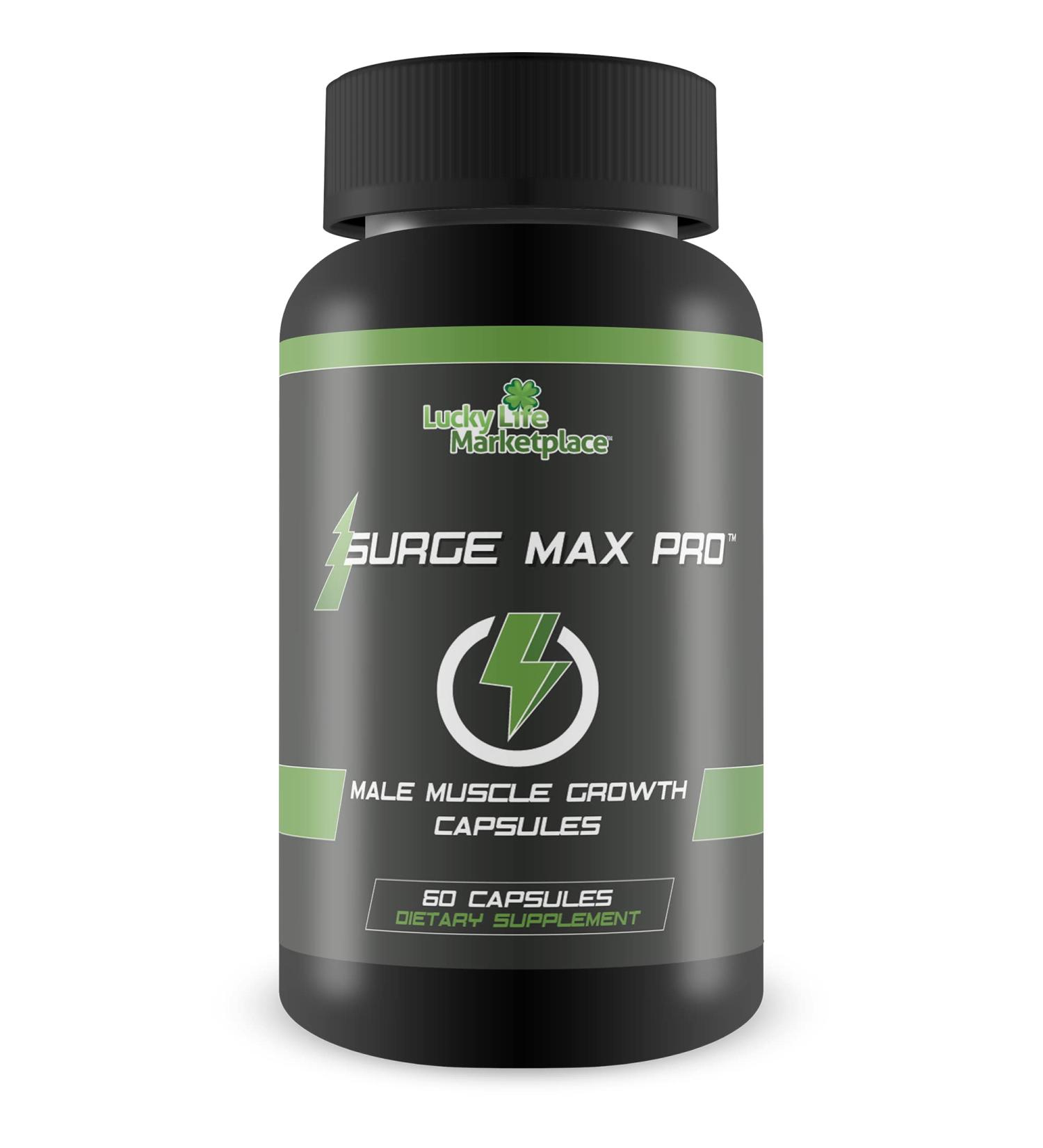 Surge Max Pro - Ultimate Muscle Growth Formula | Boost Power Strength & Stamina | L-Arginine for Explosive Muscle Gains | Enhance Oxygen & Nutrient Delivery - Buy Online on GoSupps.com