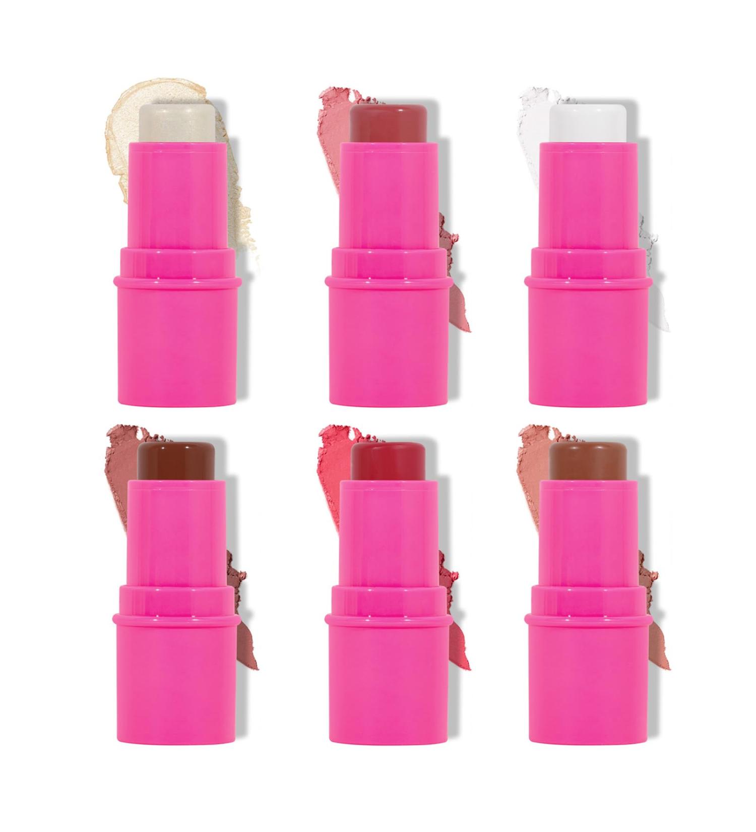 Joyeee Contour Blush Stick for Face Cheek Makeup 6PCS Cream Blush Contour Highlighter Concealer Eyeshadow Multiuse Face Makeup Stick Longlasting Waterproof Beauty Cosmetic Kit for Girl Women Gift #021 - Buy Online on GoSupps.com