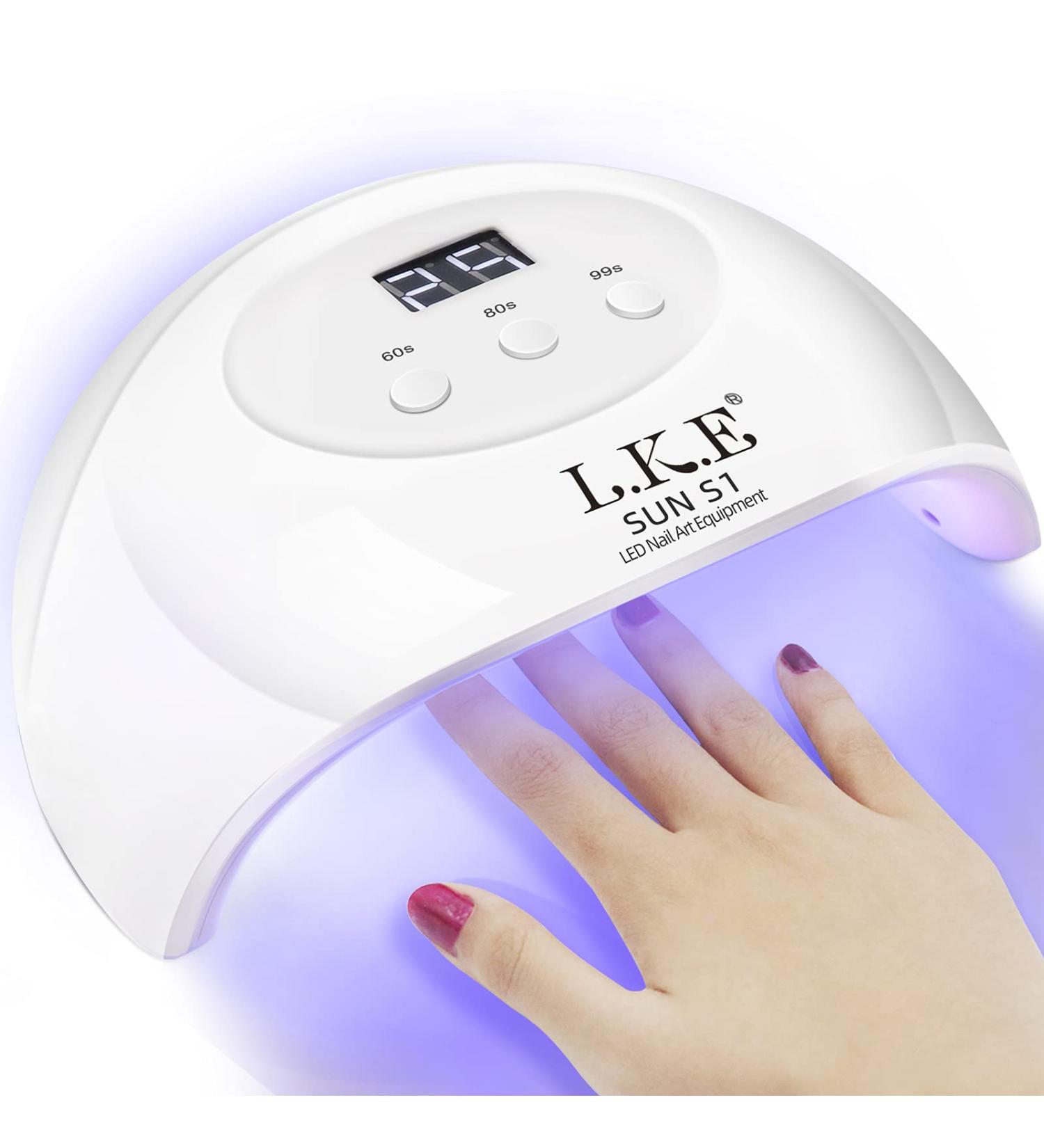 72W UV LED Nail Lamp for Gel Nail Polish - LKE Nail Dryer in White | Nail Art Accessories - Buy Online on GoSupps.com