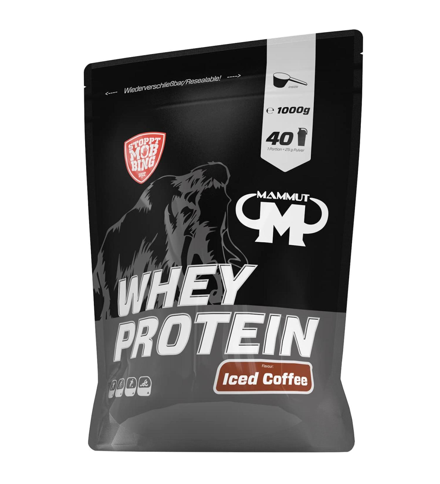 Mammut Nutrition Whey Protein Iced Coffee 1kg - Real Coffee Flavor High Protein Shake 1000g Whey Protein for Optimal Performance - Buy Online on GoSupps.com