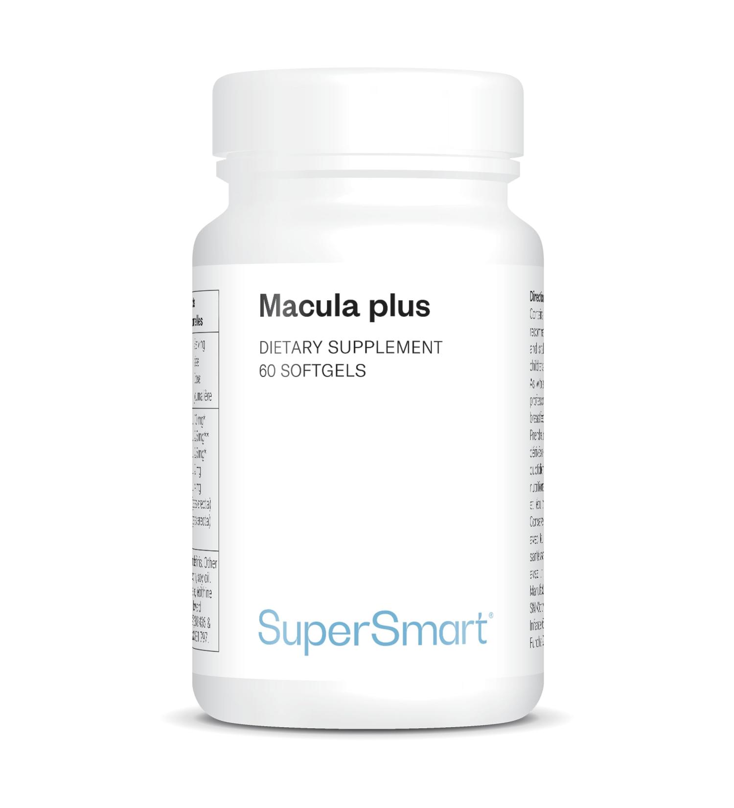 Macula Plus - Compl ment alimentaire pour la Vision - Soutien de la Macula - Sant Oculaire - Fatigue Oculaire - Lut ine et Z axanthine 60 softgels SuperSmart - Buy Online on GoSupps.com