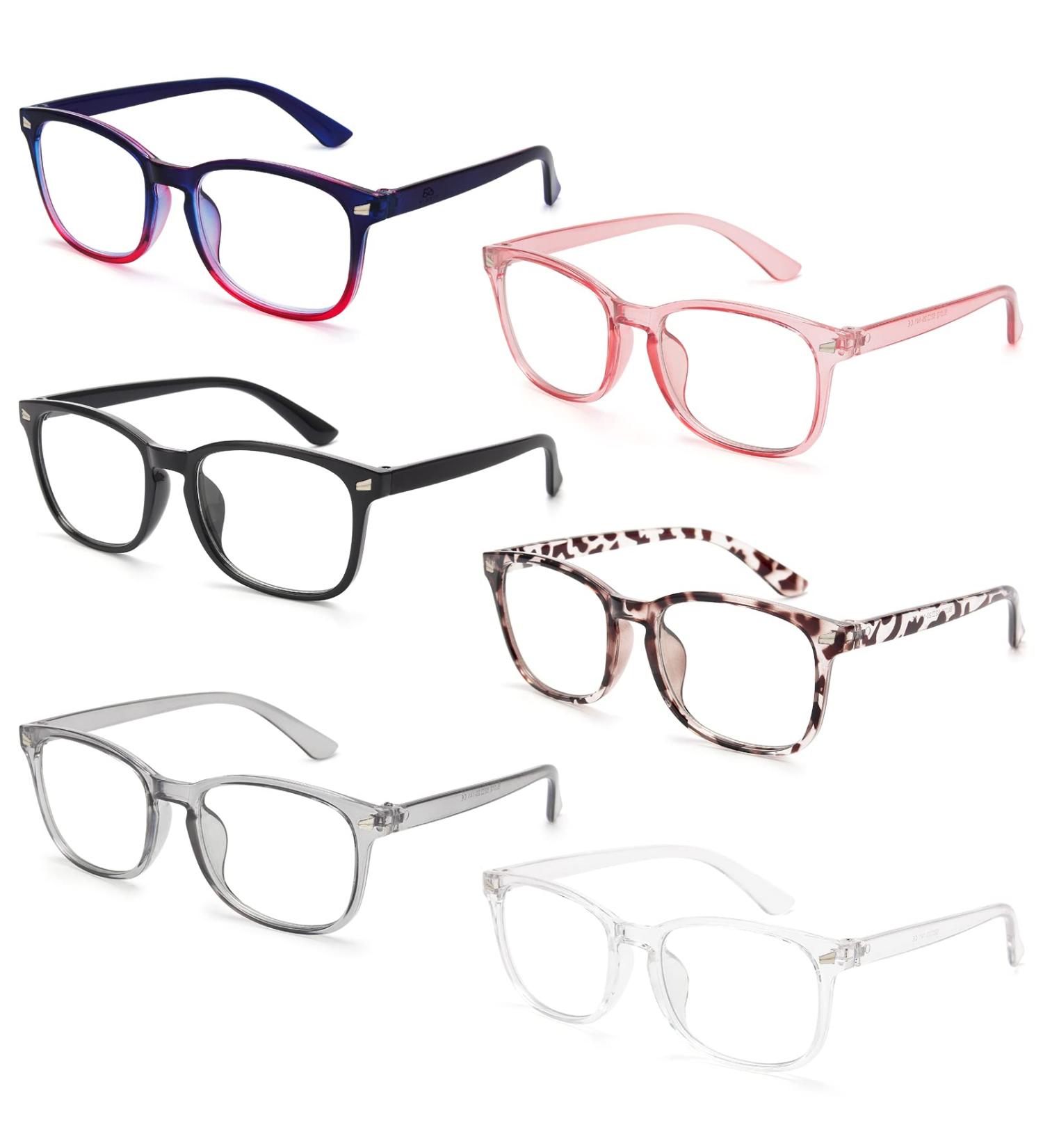 6 Pack Blue Light Blocking Glasses for Computer Gaming - Anti Eye Strain Eyeglasses for Women Men - MIGSIR - Buy Online on GoSupps.com