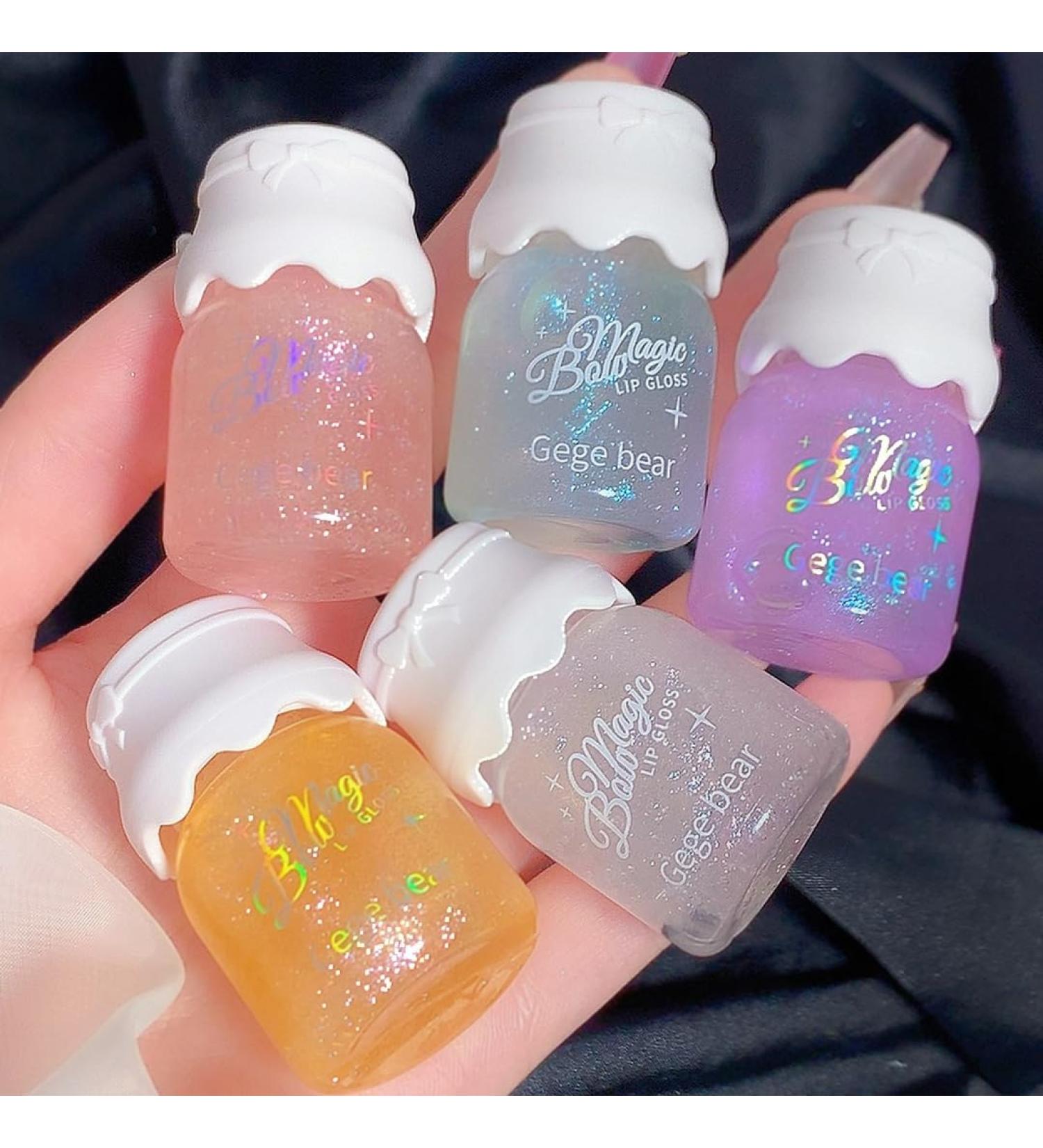 Fruit Flavored Lip Gloss & Pearlized Lip Balm - Hydrating Tinted Lip Oil Kit for Women & Girls | Long Lasting & Plumping in 5 Colors - Buy Online on GoSupps.com