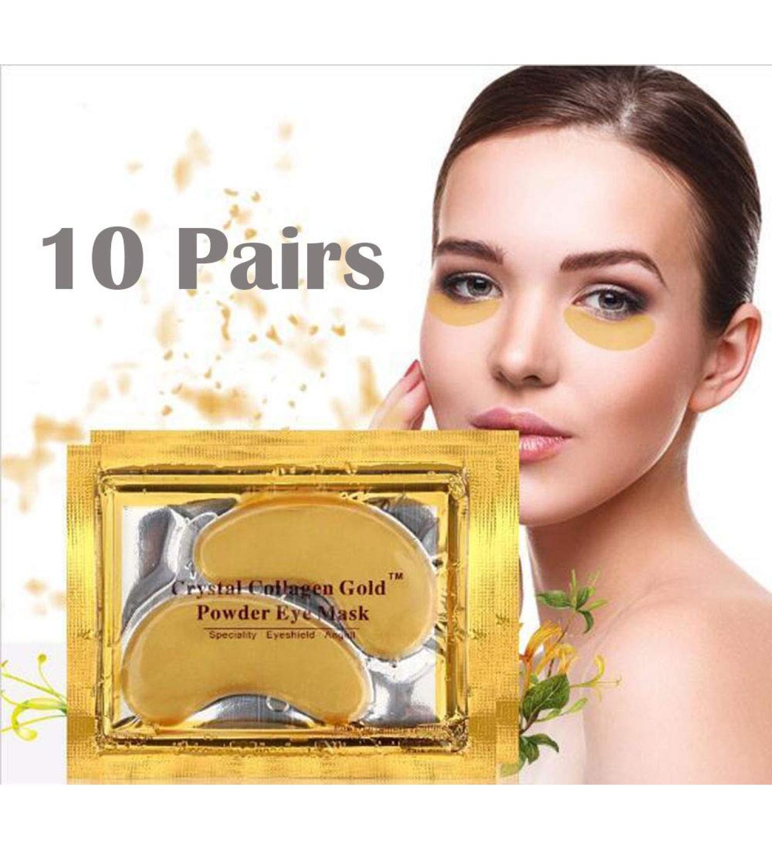 Buy 24K Gold Anti-Aging Eye Masks - Collagen Crystal Gel Patches (10 Pairs) | VeniCare - International Shipping Available - Buy Online on GoSupps.com