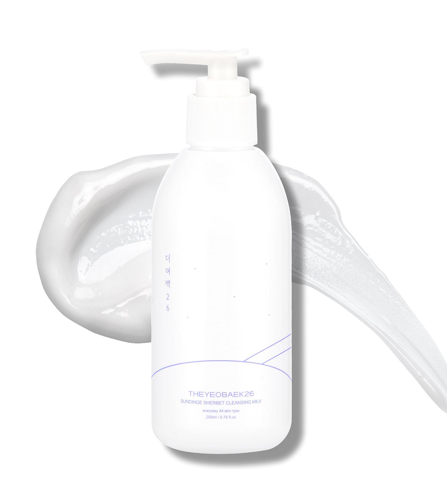 THEYEOBAEK26 Korean Cleansing Milk for Face Gentle Facial Cleanser for Dry & Sensitive Skin Hydrating Makeup Remover 6.76 Fl Oz (200ml) - Buy Online on GoSupps.com