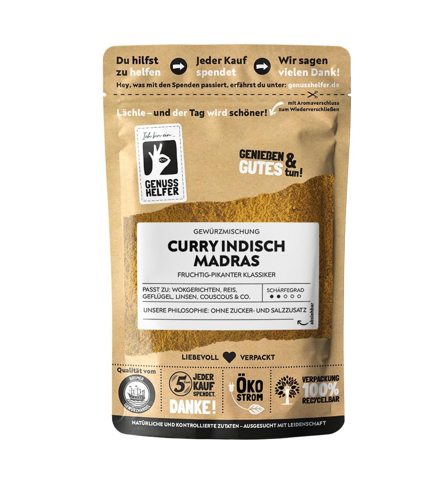 Buy Bremen Spice Trade Indian Madras Curry 100g - Authentic Spicy Classic Curry for South Asian Dishes - International Shipping Available - Buy Online on GoSupps.com