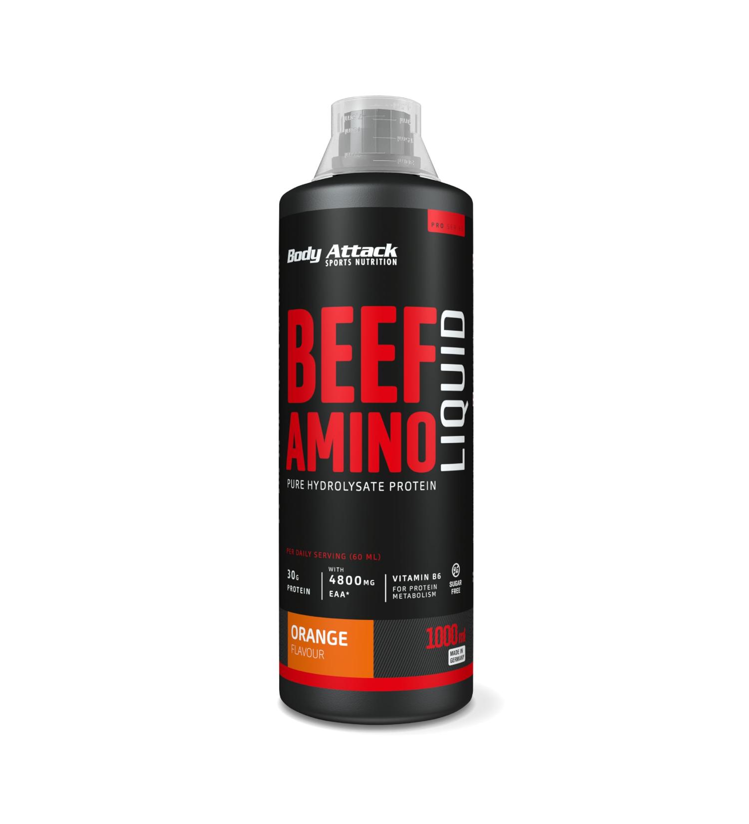 Body Attack Beef Amino Liquid oranje 1 x 1000 ml - Buy Online on GoSupps.com