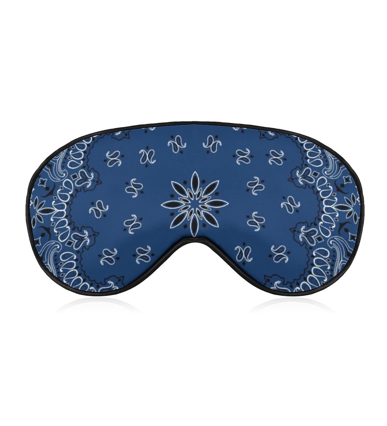 Blue Paisley Sleep Mask for Women - Adjustable Eye Shades Cover with Elastic Strap | Perfect for Comfortable Sleep - Buy Online on GoSupps.com
