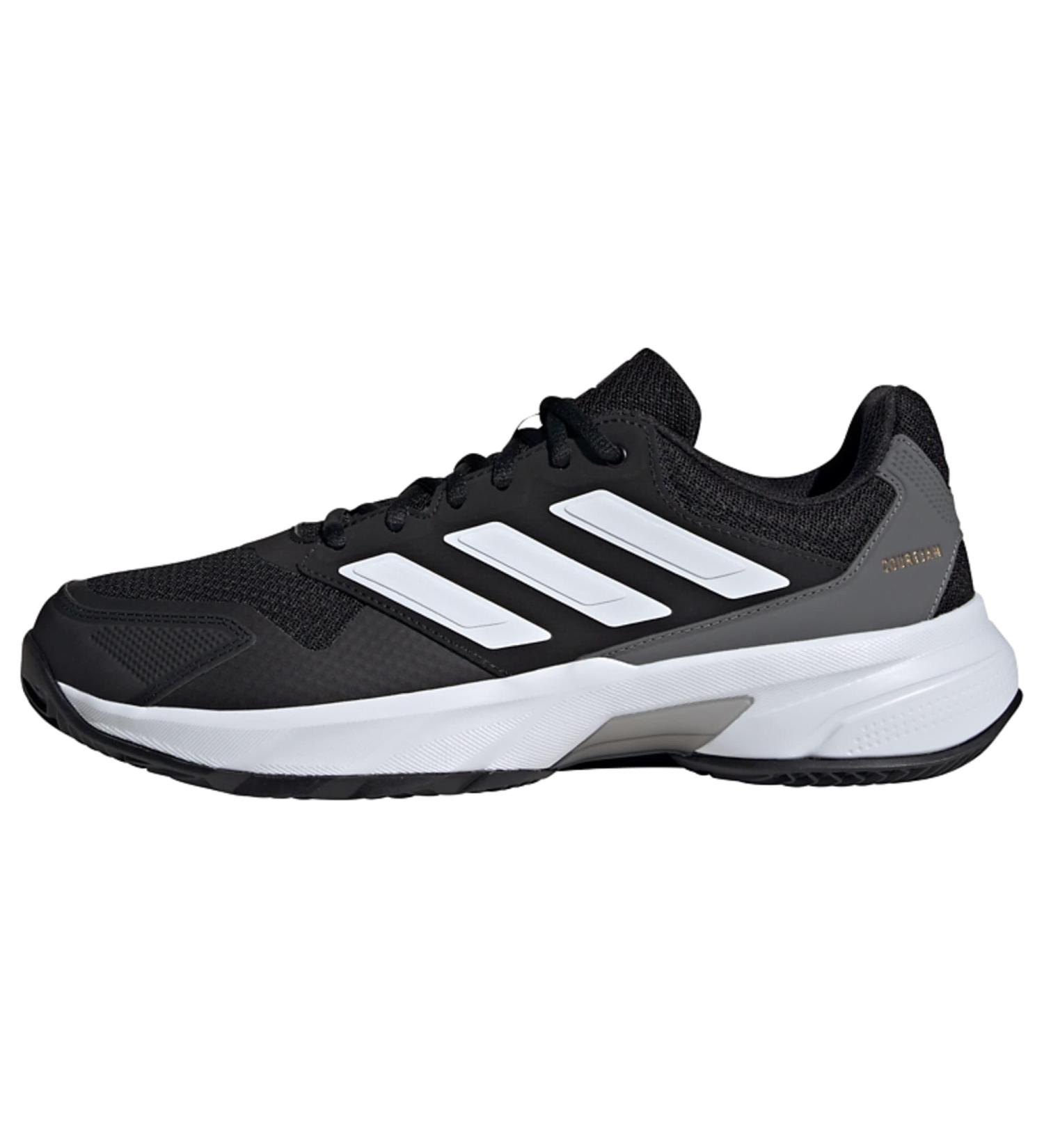 Buy Adidas Men's Courtjam Control Sneakers - 40 2/3 EU - Core Black/Cloud White/Grey Four | International Shipping Available - Buy Online on GoSupps.com