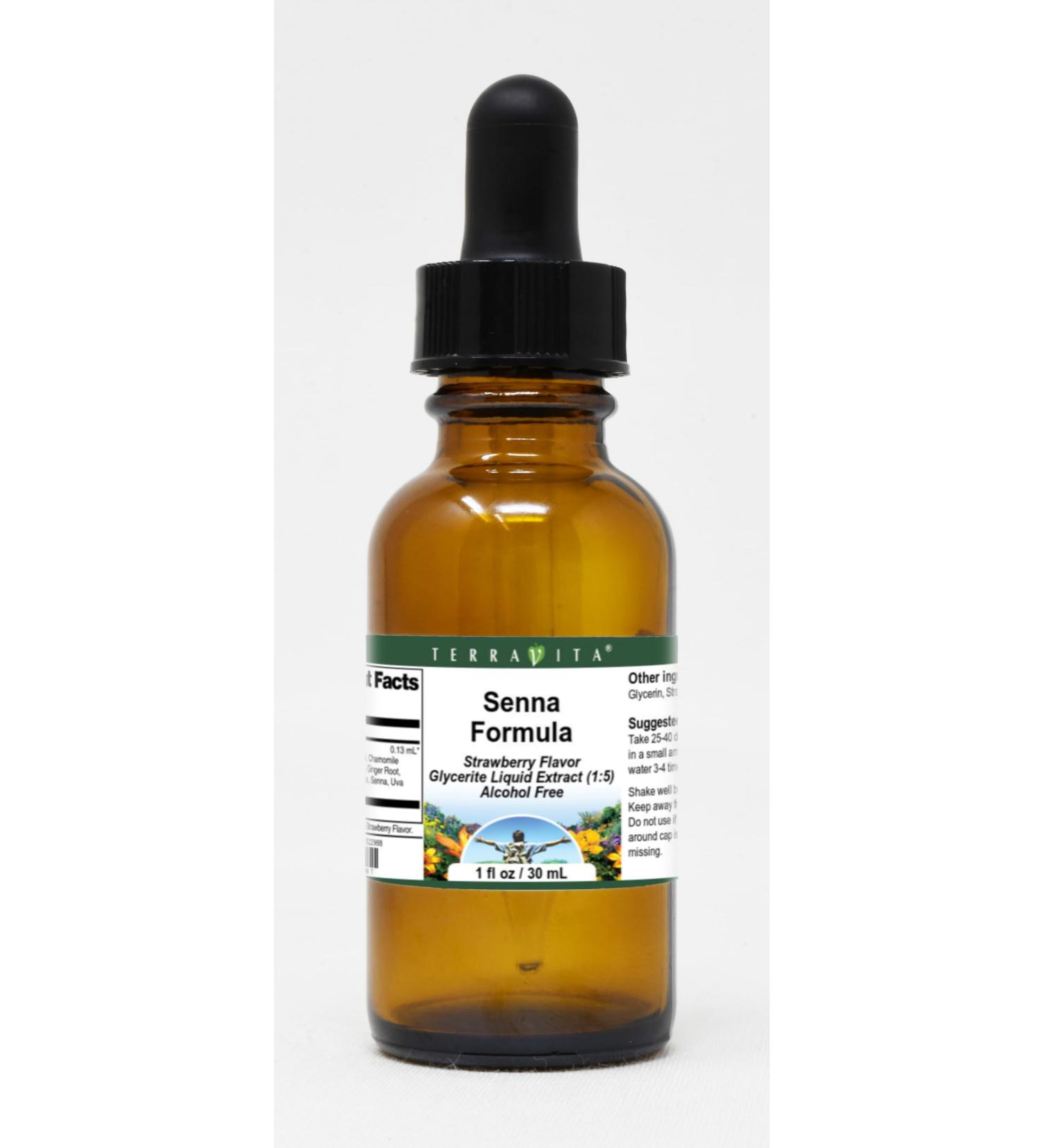 Buy Senna Formula Glycerite Liquid Extract - Strawberry Flavor (1 oz) | Fast International Shipping - Buy Online on GoSupps.com