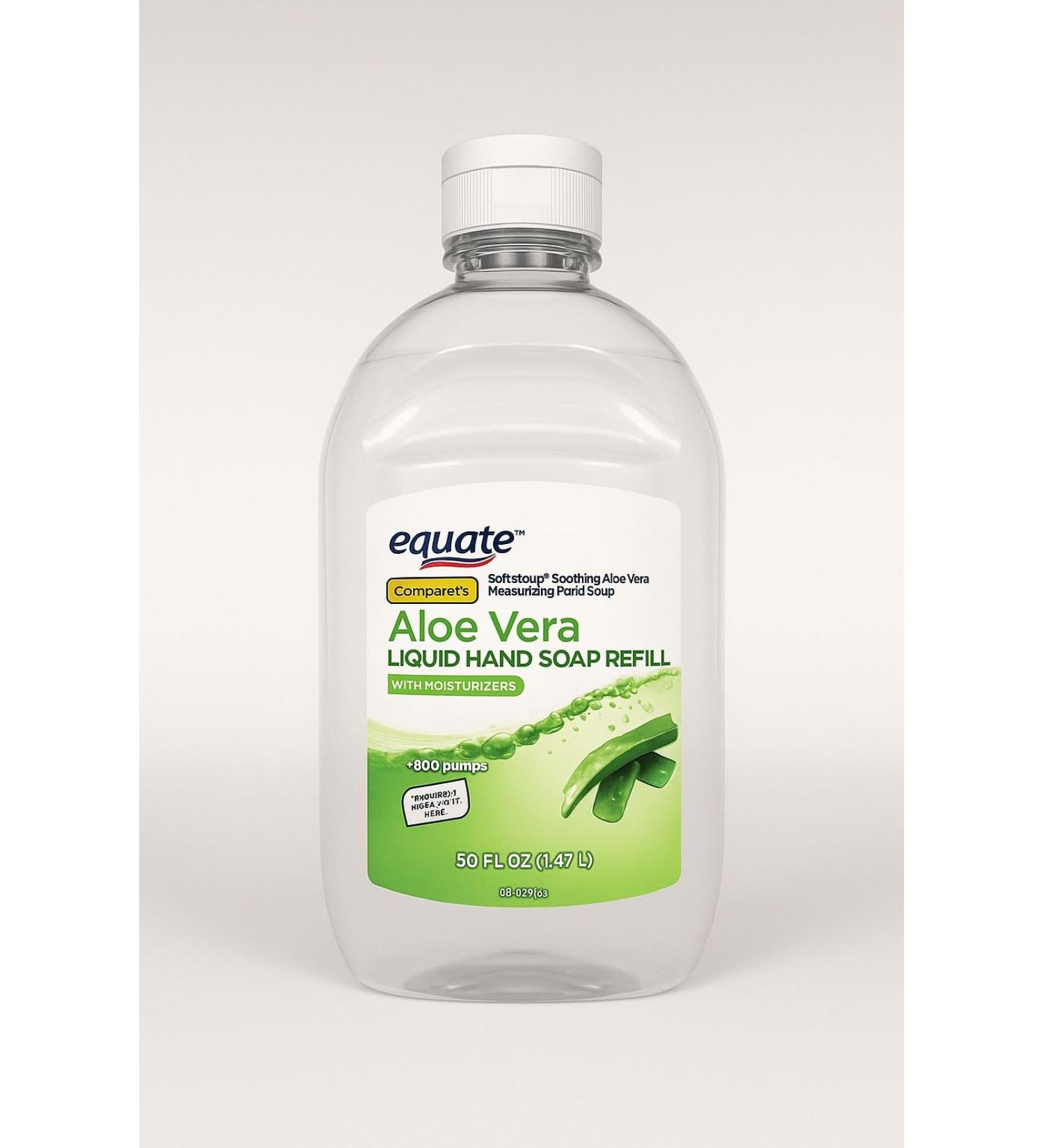 equate Aloe Vera liquid hand soap with moisturizers 50 fl oz (1 47 l)