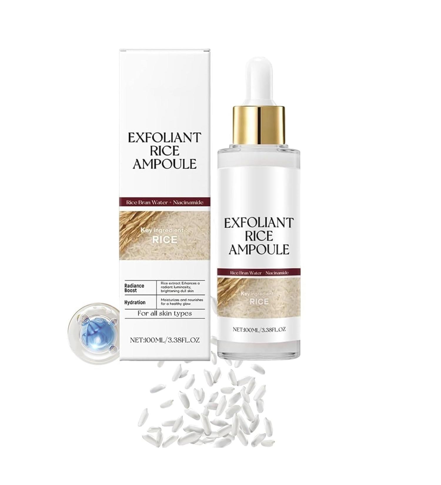 Black and White Rice Exfoliant Rice Ampoule Duo Exfoliating Solution Soft Exfoliating Face and Body Scrub Dead Skin Cells Remover for All Skin Types. (White 1) White 3.38 Fl Oz (Pack of 1) - Buy Online on GoSupps.com
