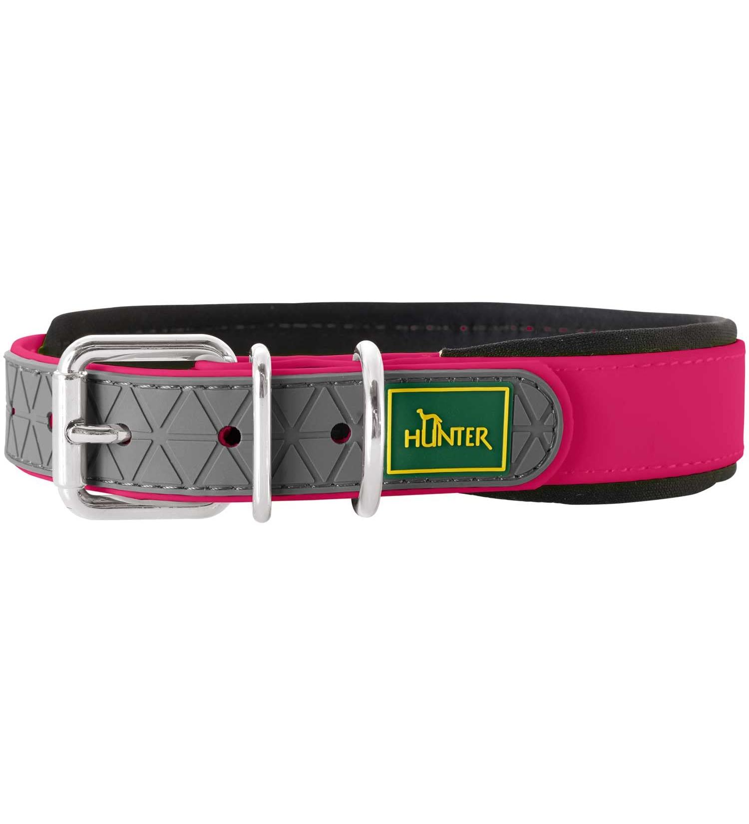 HUNTER CONVENIENCE COMFORT Dog Collar | Plastic & Neoprene | XS-S | Raspberry | International Shipping - Buy Online on GoSupps.com