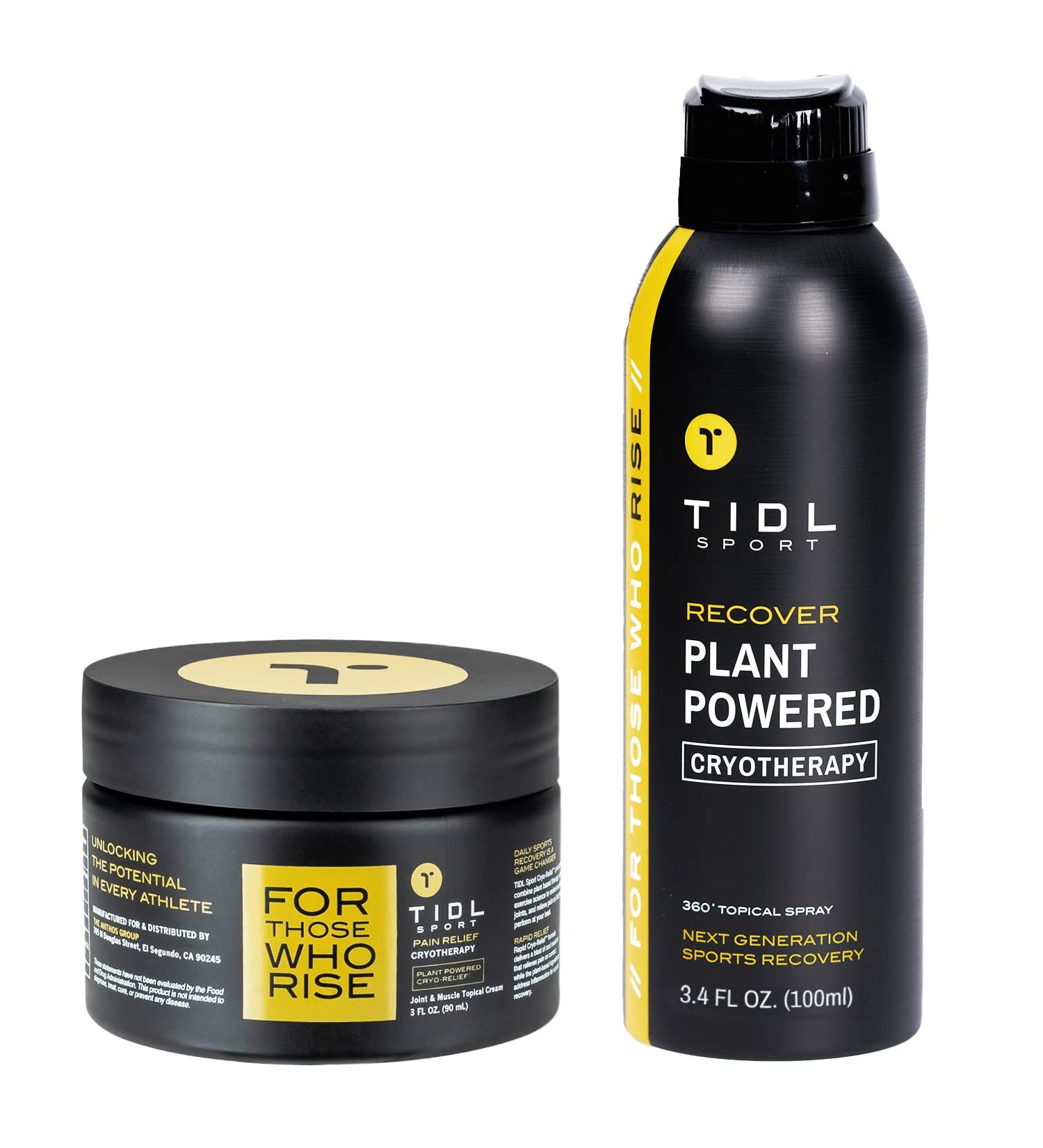 TIDL Plant Powered Cryotherapy Spray & Cream Set for Post-Workout Recovery - Buy Online on GoSupps.com