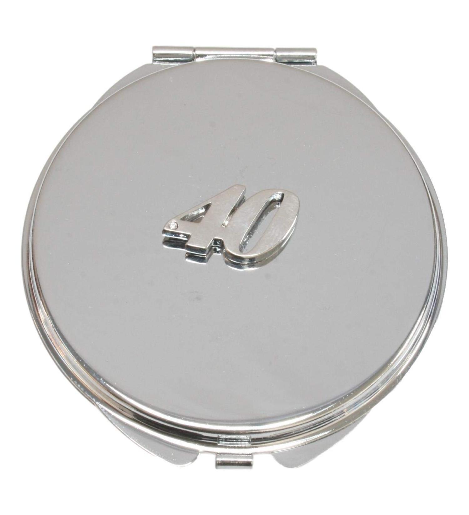 40th Birthday Compact Mirror Handbag Gift With Free Engraving 463 - Buy Online on GoSupps.com