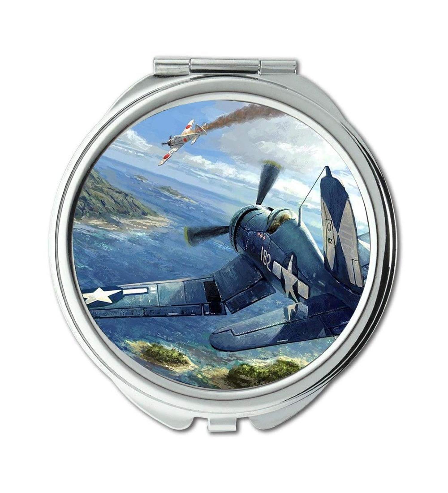 World war aircraft Mirror makeup mirror fighter helicopter pocket mirror portable mirror - Buy Online on GoSupps.com