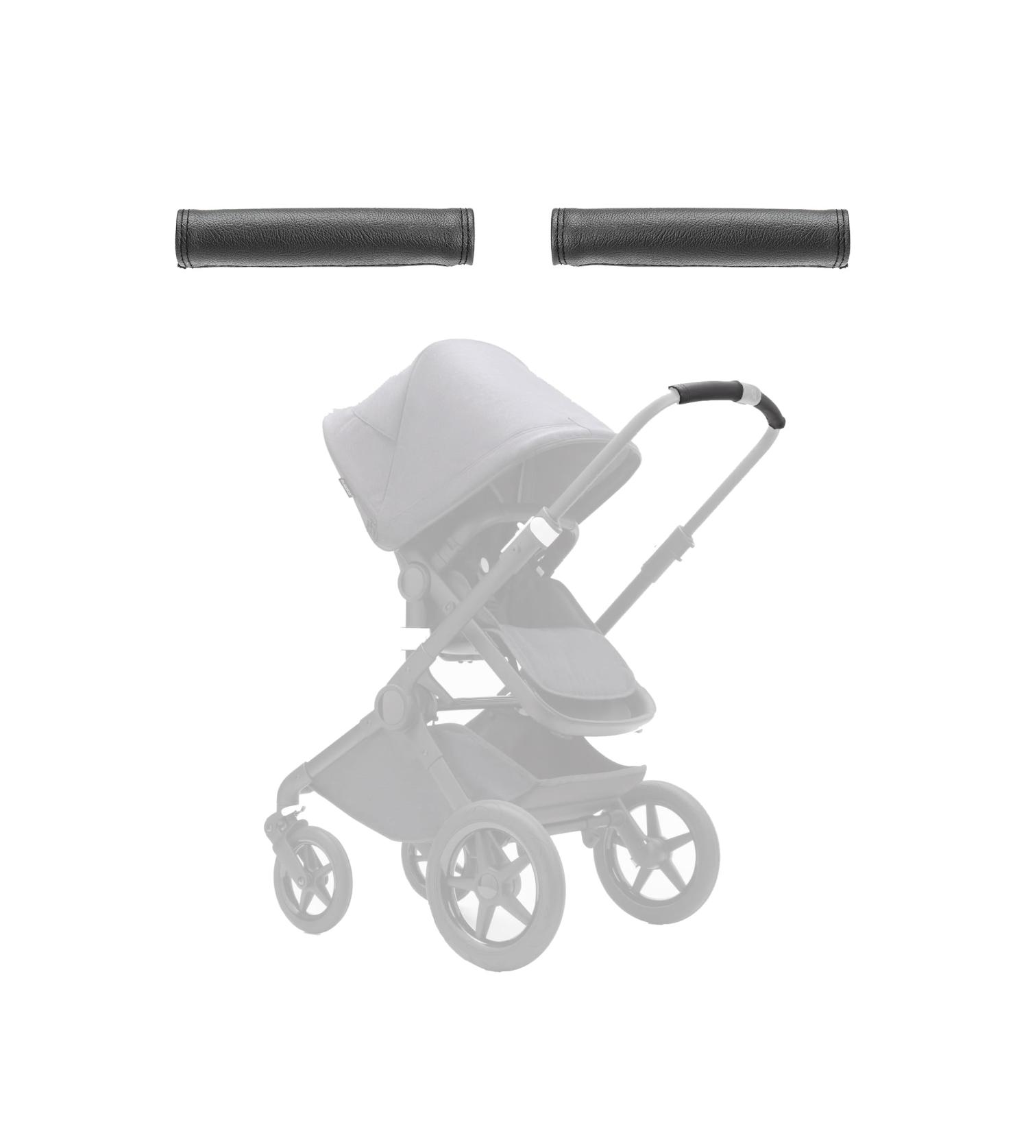 High-Quality Babydome Handlebar Covers for Bugaboo Fox 1.2.3 & DragonFly - Durable Black Synthetic Leather | International Shipping - Buy Online on GoSupps.com