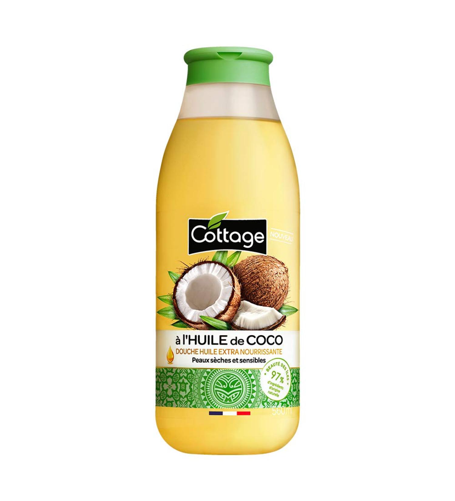 Cottage Shower extra care oil with coconut oil for dry and sensitive skin 560 ml Fragrancefree - Buy Online on GoSupps.com