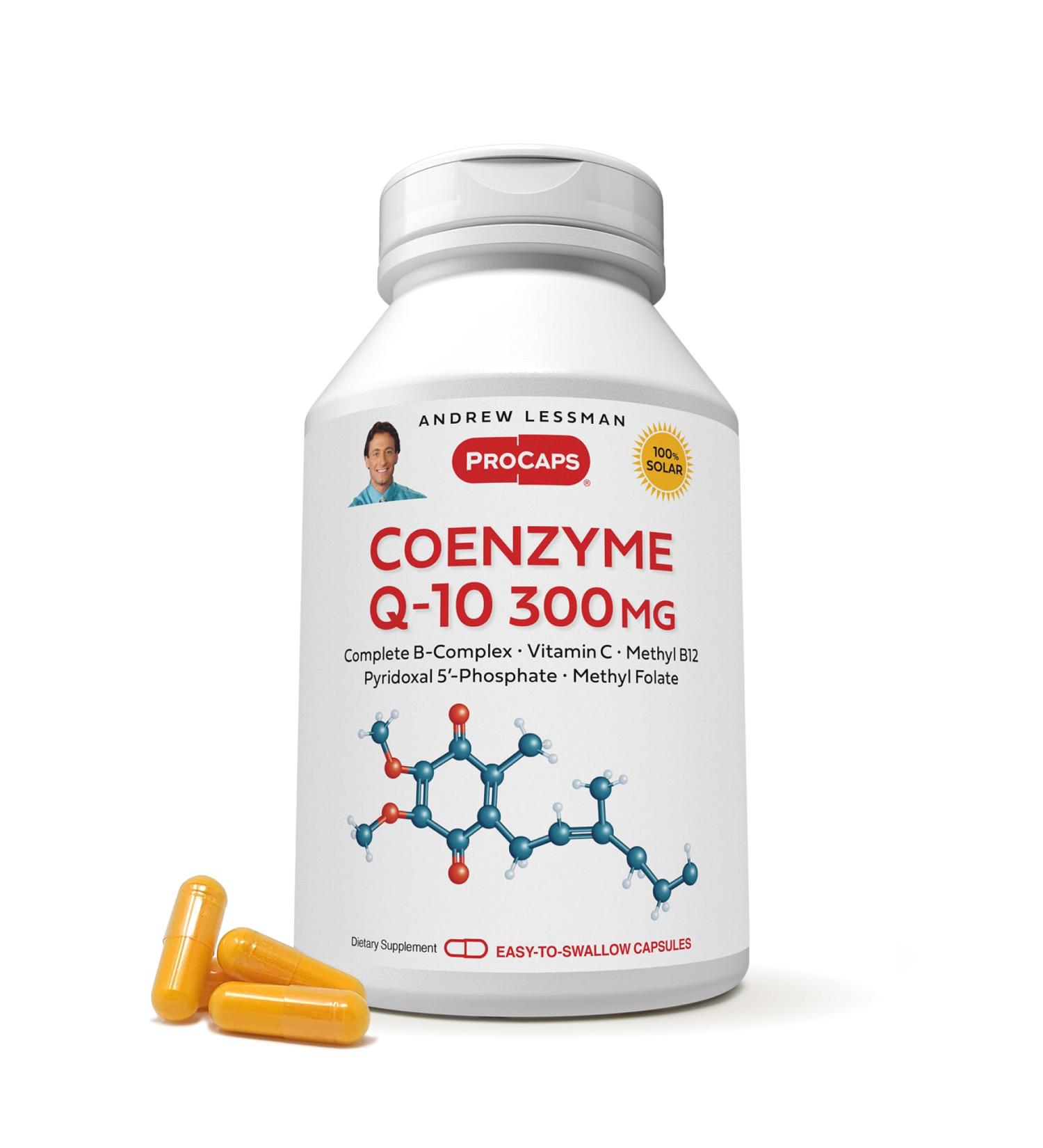 ANDREW LESSMAN Coenzyme Q-10 300 mg 30 Capsules - Essential for Energy Production and Optimum Key Organ Function Anti-Oxidant Support Depleted by Aging Plus B-Complex. Easy to Swallow Capsules - Buy Online on GoSupps.com