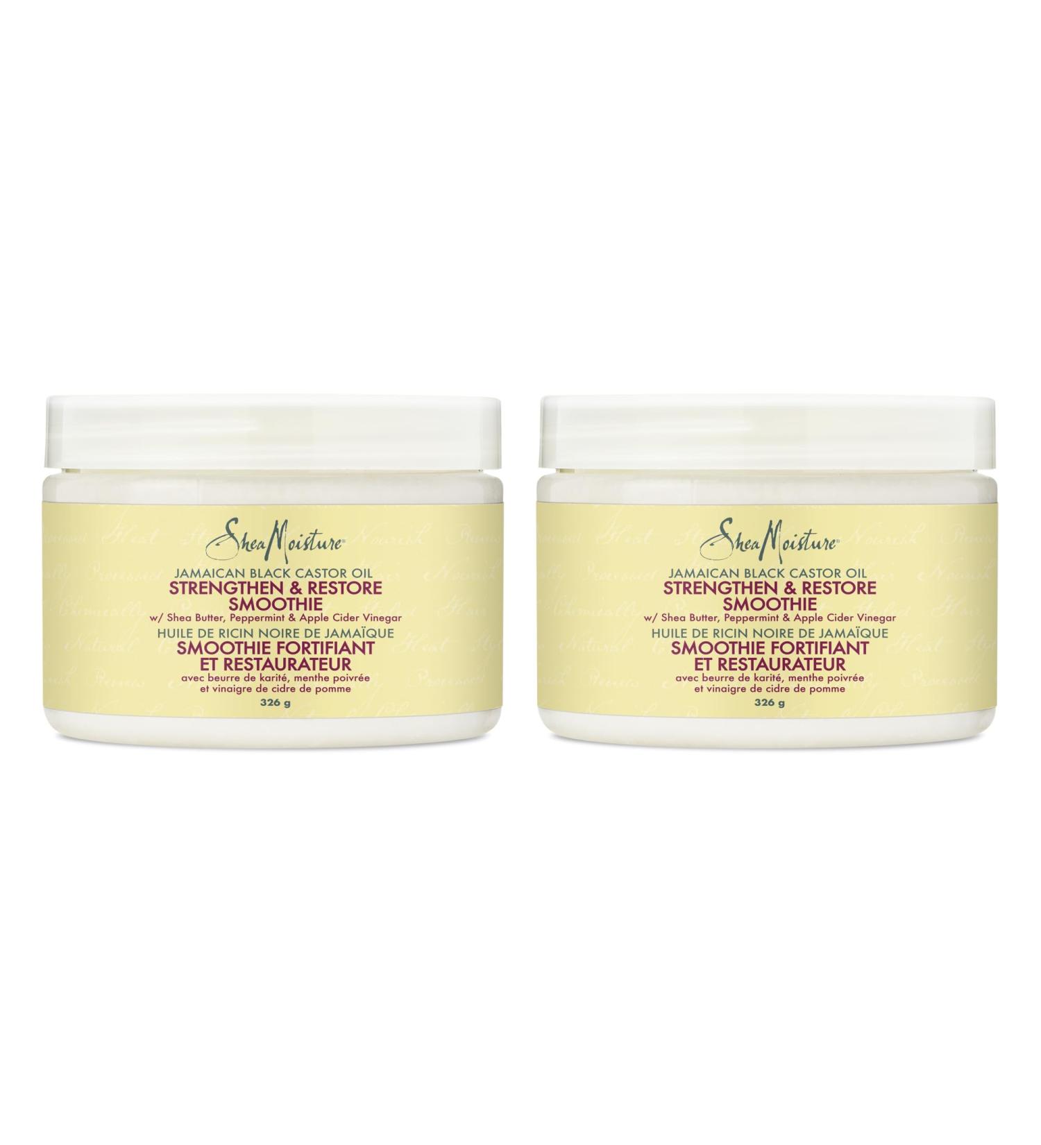 Shea Moisture Jamaican Black Castor Oil Hair Styling Smoothie With Shea Butter for Moisture To Strengthen and Restore Curls 2 Pack - Buy Online on GoSupps.com