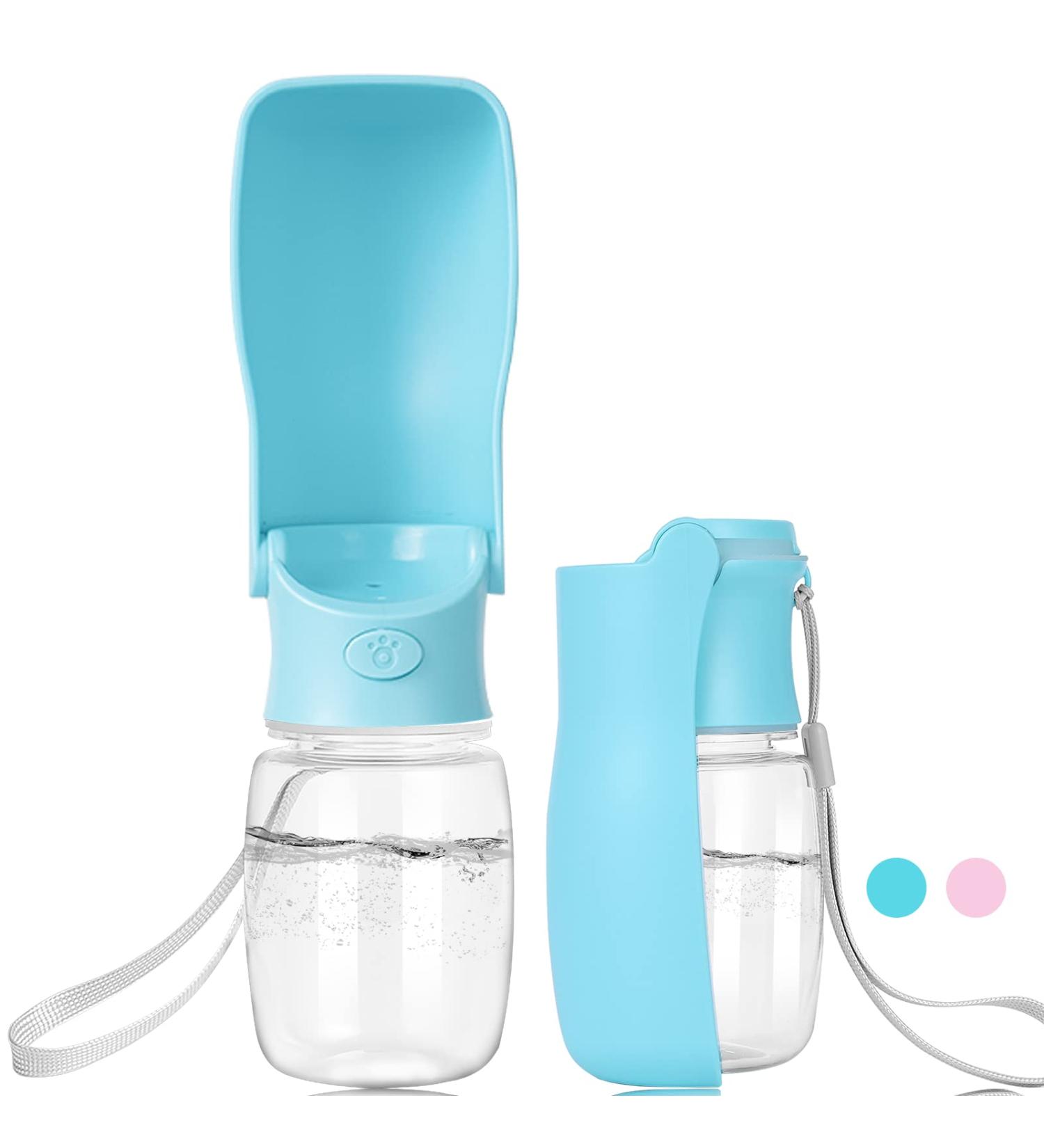 Wimans Foldable Dog Water Bottle 12oz-19oz | Leak Proof & Portable Dog Water Dispenser for Travel, Walking, Hiking | Dishwasher Safe Food Grade Plastic | Blue - Buy Online on GoSupps.com