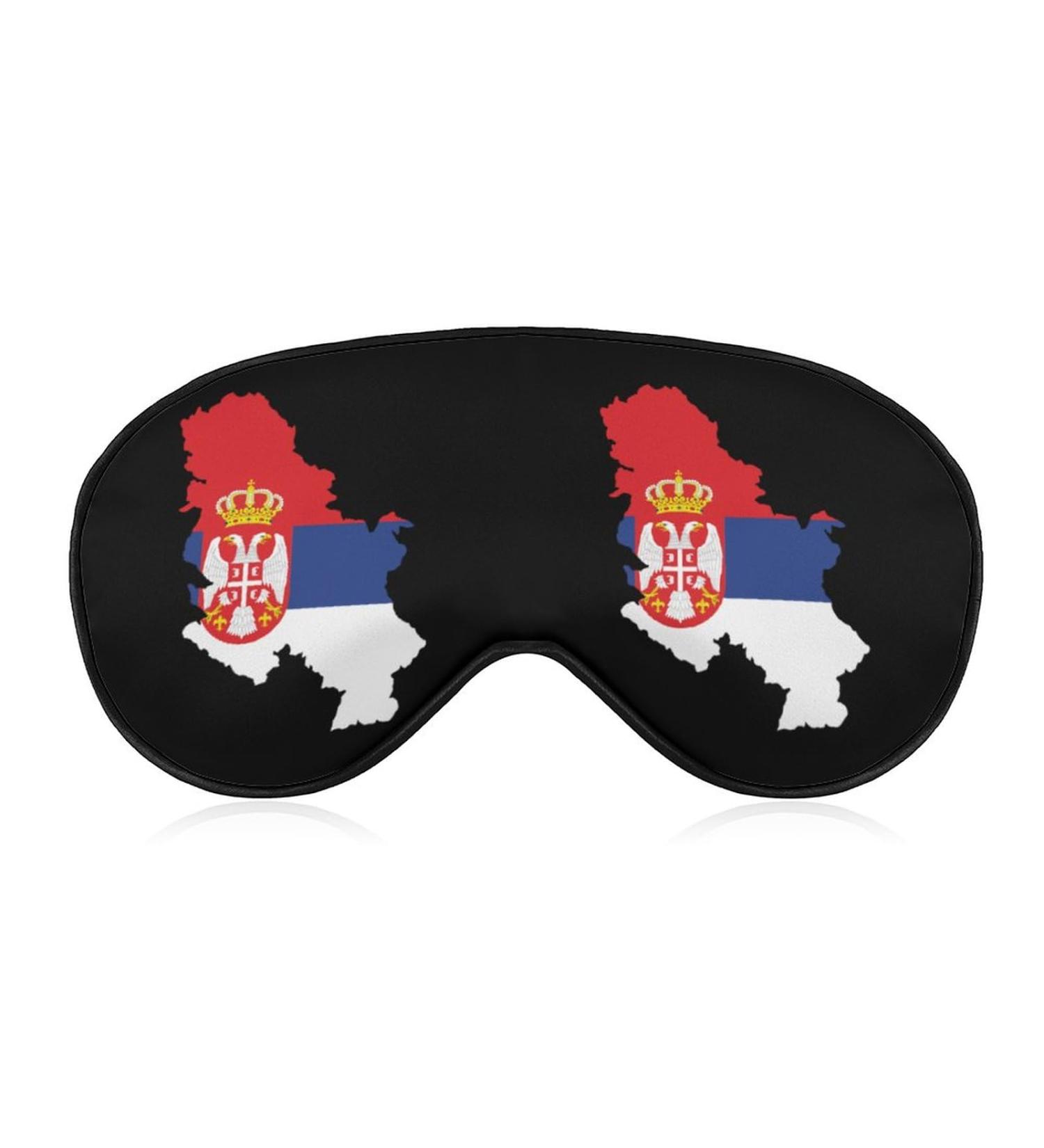Serbia Flag Sleep Mask | Adjustable Eye Cover for Travel and Nap | Blocks Light for Men and Women - Buy Online on GoSupps.com