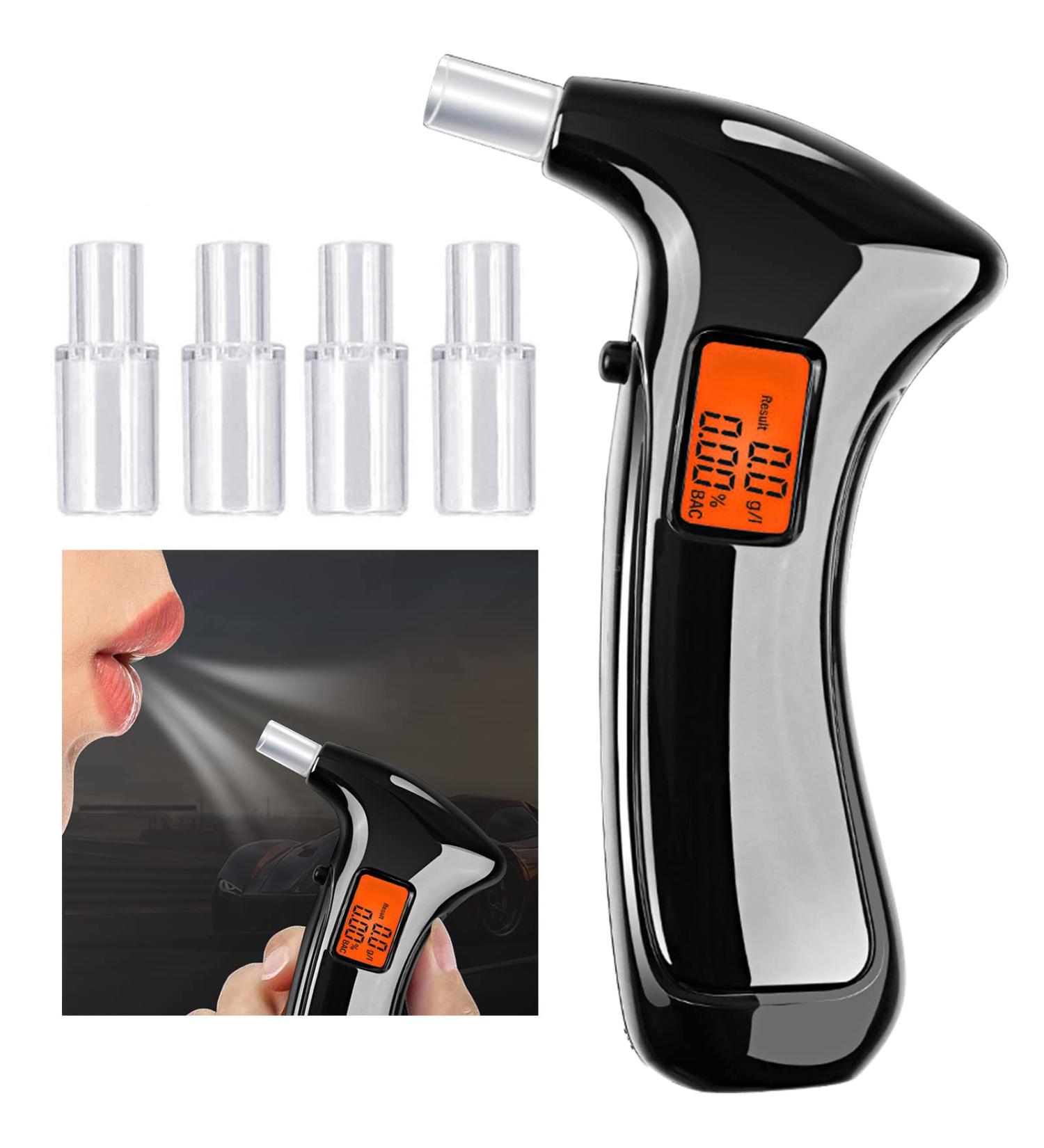 2022 Professional Breathalyzer  Portable Breath Alcohol Tester Digital LED Screen Auto Power Off and Sound Alarm  for Drivers Or Home Use (5.12 x 3.19 x 1.46 Inch) - Buy Online on GoSupps.com