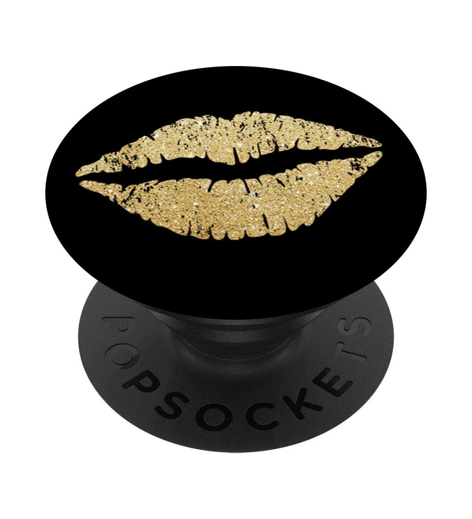 Lips Kiss Print Lipstick PopSockets - Stylish Phone Grip & Stand for Women | International Shipping Available - Buy Online on GoSupps.com