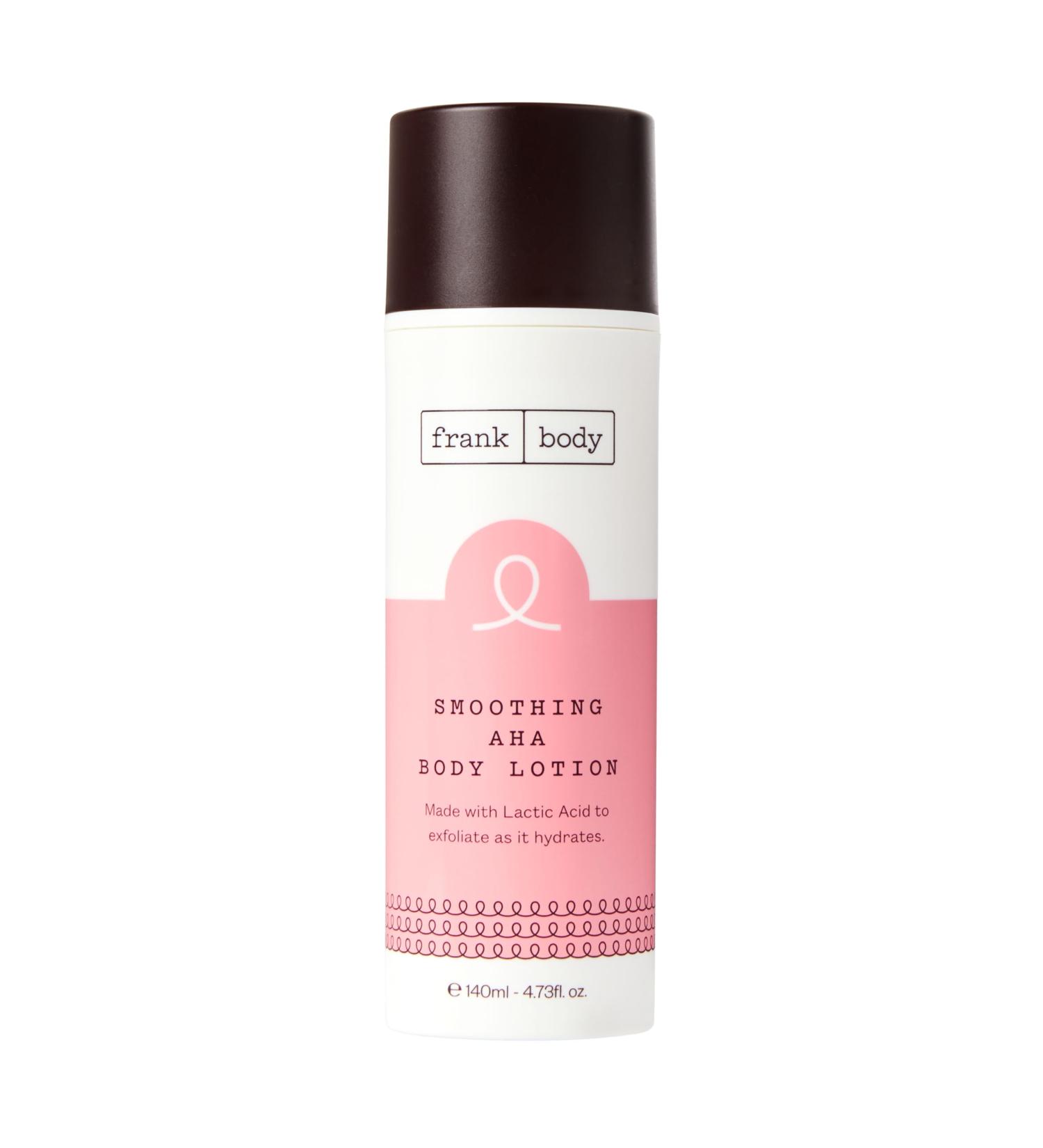 Frank Body Smoothing AHA Body Lotion - Vegan & Cruelty Free Exfoliant | Hydrates Skin Fights Breakouts with Lactic & Glycolic Acids | 4.73 fl oz - Buy Online on GoSupps.com