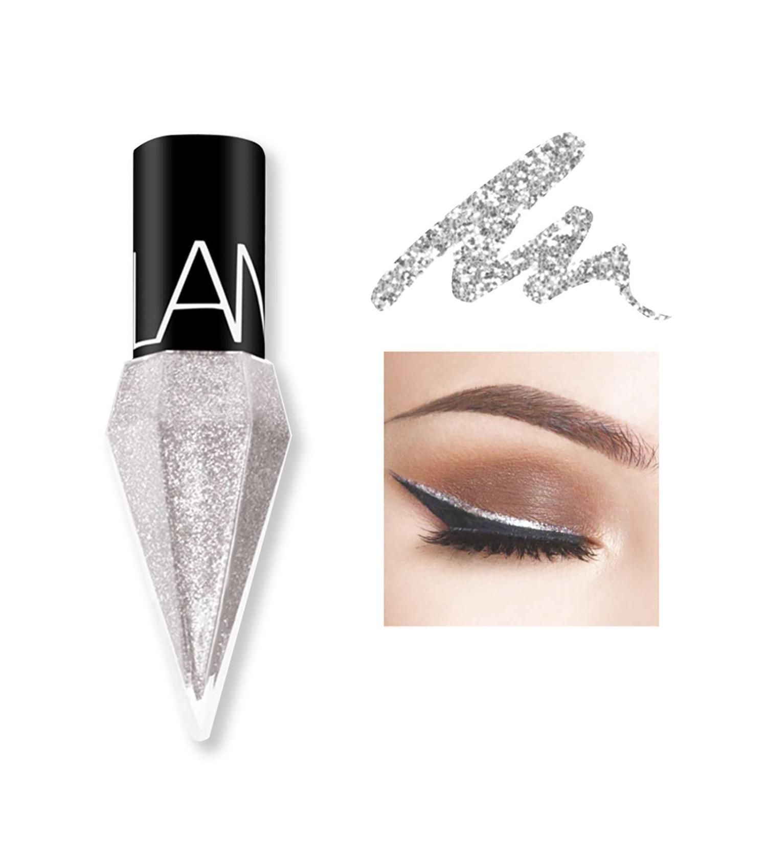  NEFLUM Shiny Professional Eyeliner Eye Liners Pigment Silver Black Gold 5 Color Liquid Glitter Eyeshadow Cosmetics Makeup - Buy Online on GoSupps.com