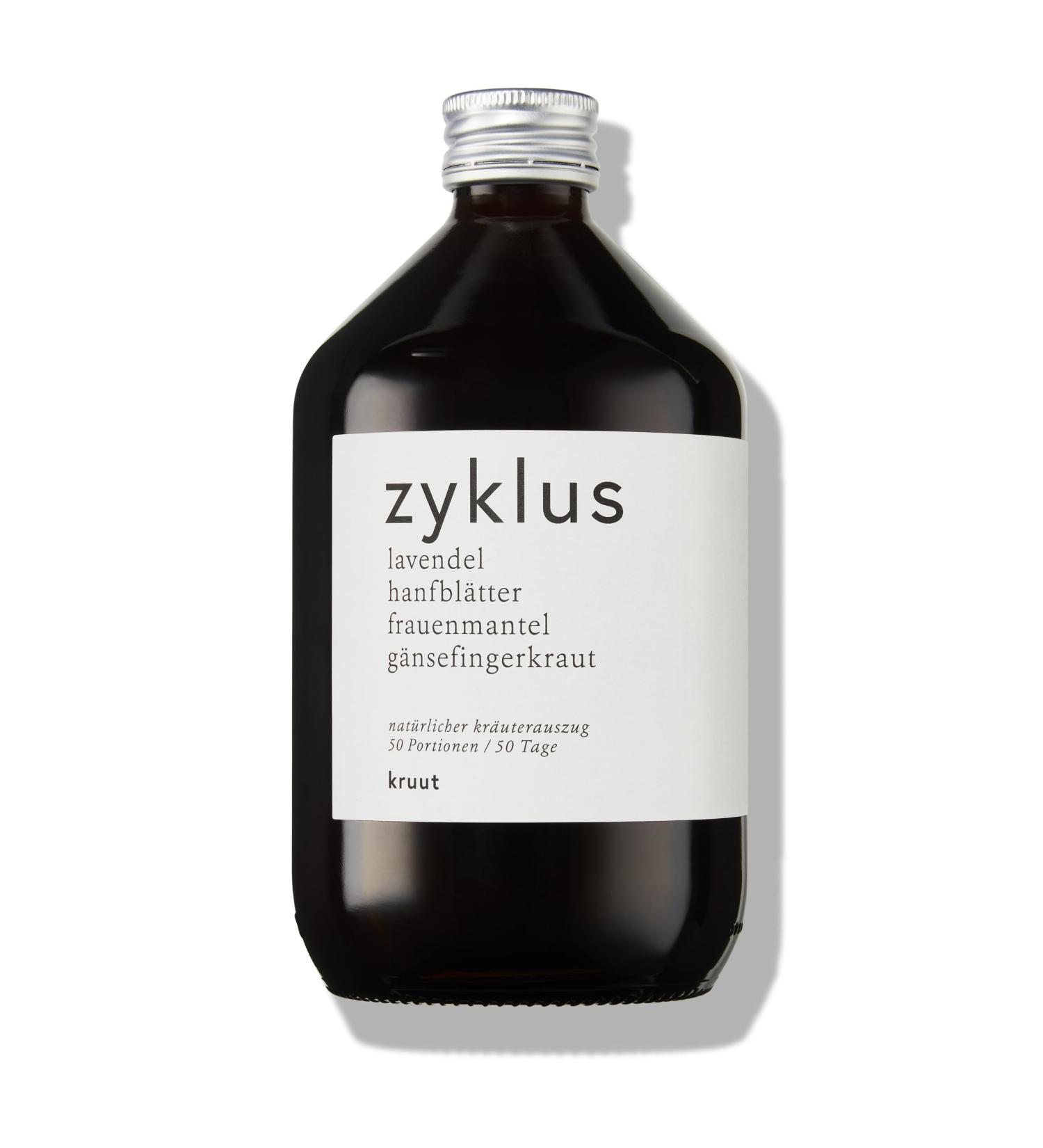 Kruut-cycle Organic Herbal Extract 500ml - Female Balance Oxymel with Lavender Women's Mantle & Hemp Leaves - Natural Elixir with Raw Honey & Apple Cider Vinegar - Buy Online on GoSupps.com