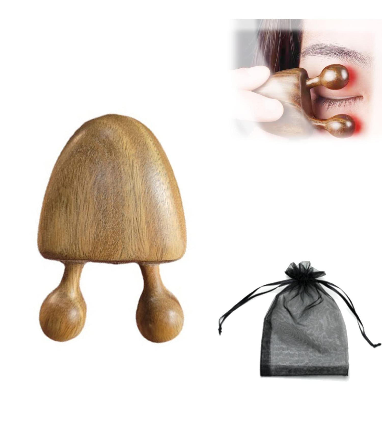 Sandalwood Natural Facial Massager Eye Massager Meridian Grooming Lymphatic Drainage Gua Sha Comb (A02) - Buy Online on GoSupps.com