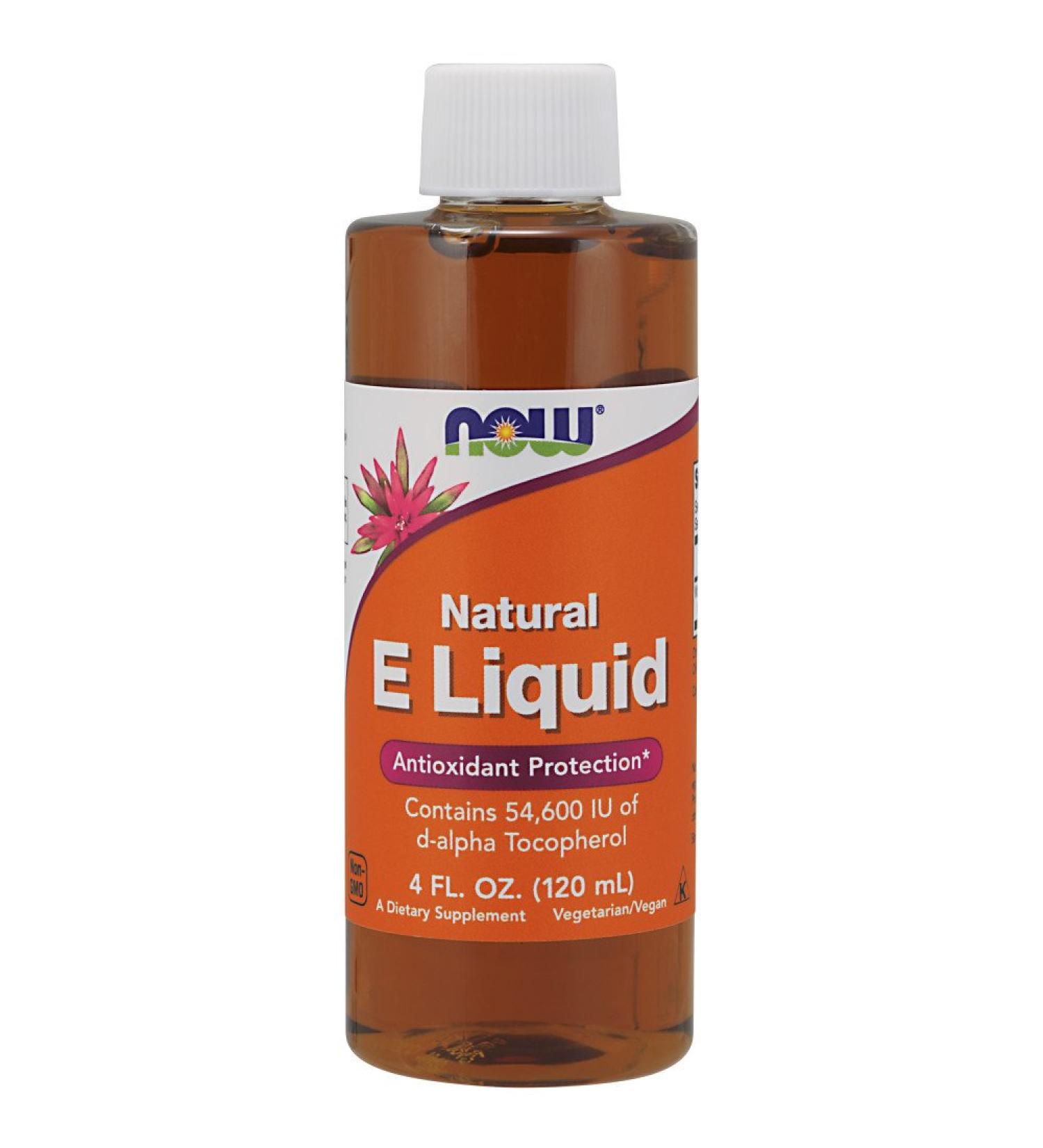 Now Foods Natural E Liquid 4 fl oz - Premium All-Natural Flavors - Buy Online on GoSupps.com