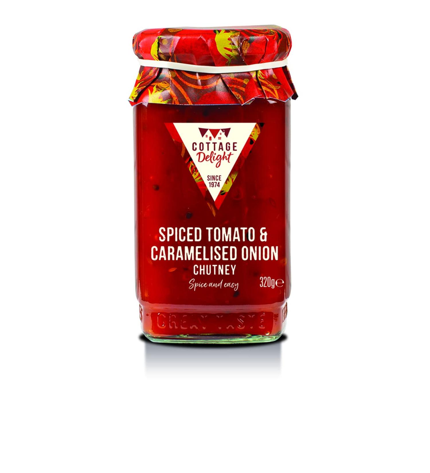 Cottage Delight - Spiced Tomato & Caramelised Onion Chutney - 320g Red - Buy Online on GoSupps.com