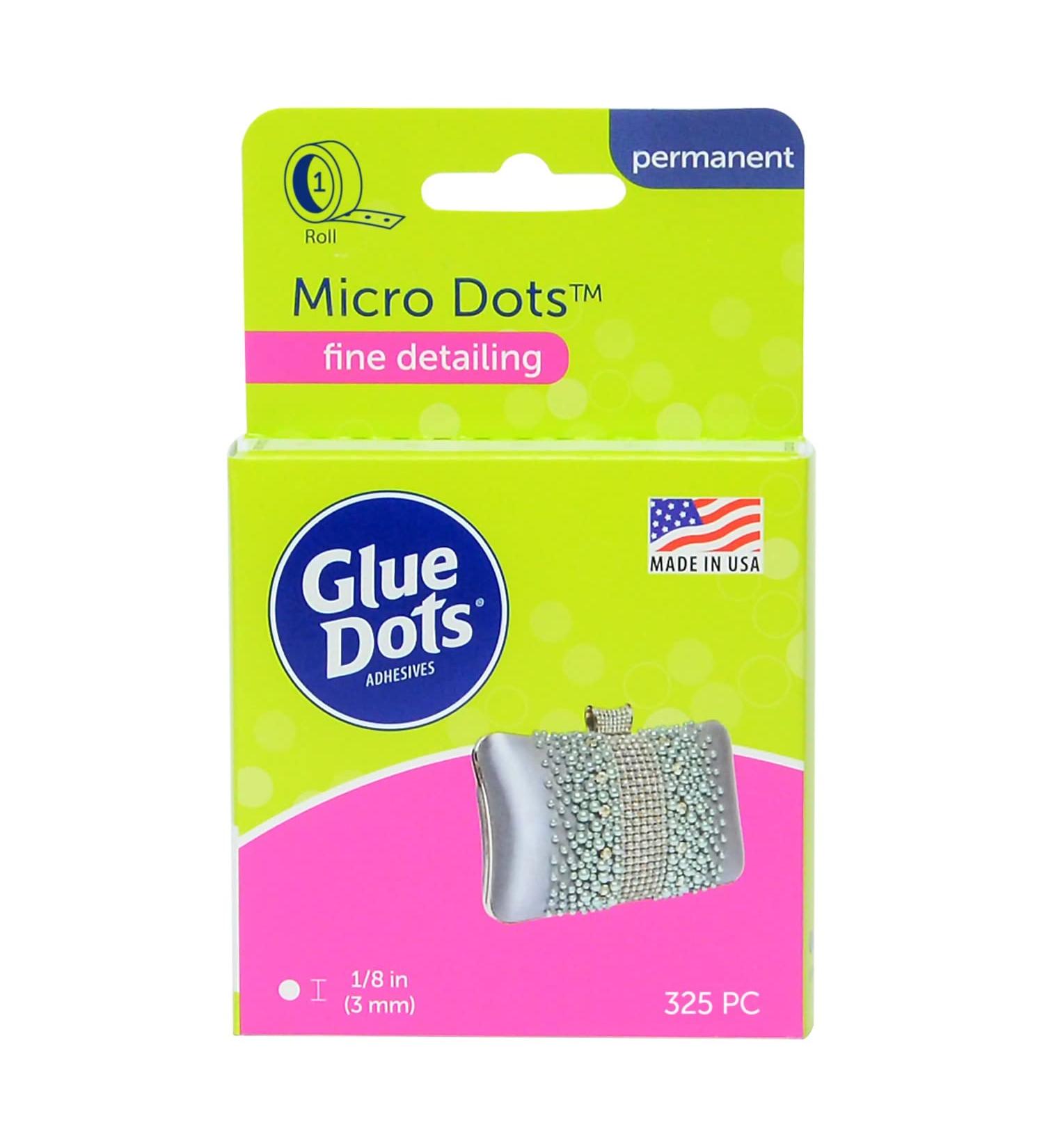 Glue Dots Double-Sided Permanent Micro Dots  1/8''  Clear  Roll of 325 Micro Dots Roll - Buy Online on GoSupps.com