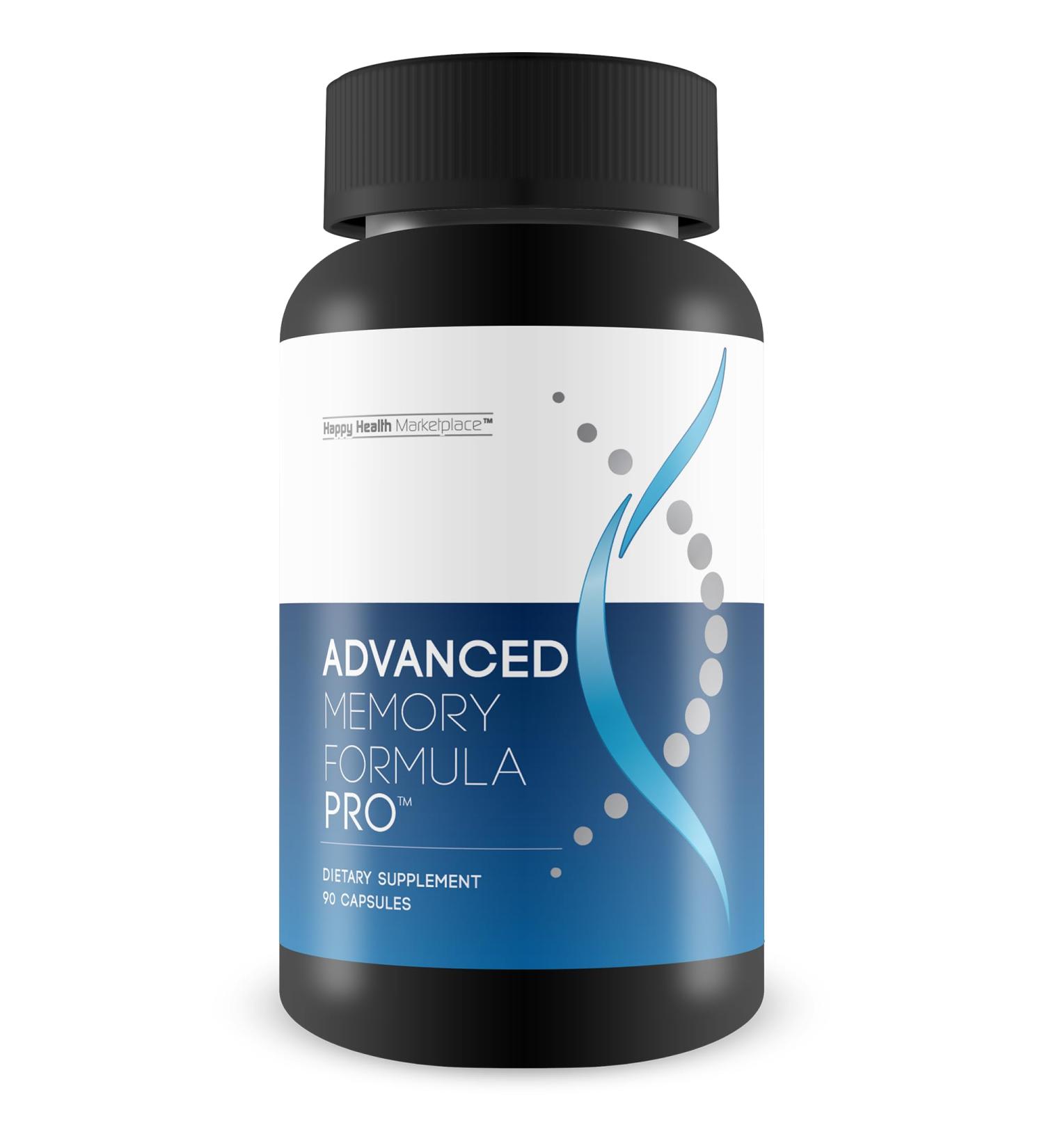 Happy Health Marketplace Advanced Memory Formula Pro Our Best Memory Supplement - Brain & Memory Support - Formulated with Ginseng and Other Brain Booster Ingredients for Brain Function - Buy Online on GoSupps.com
