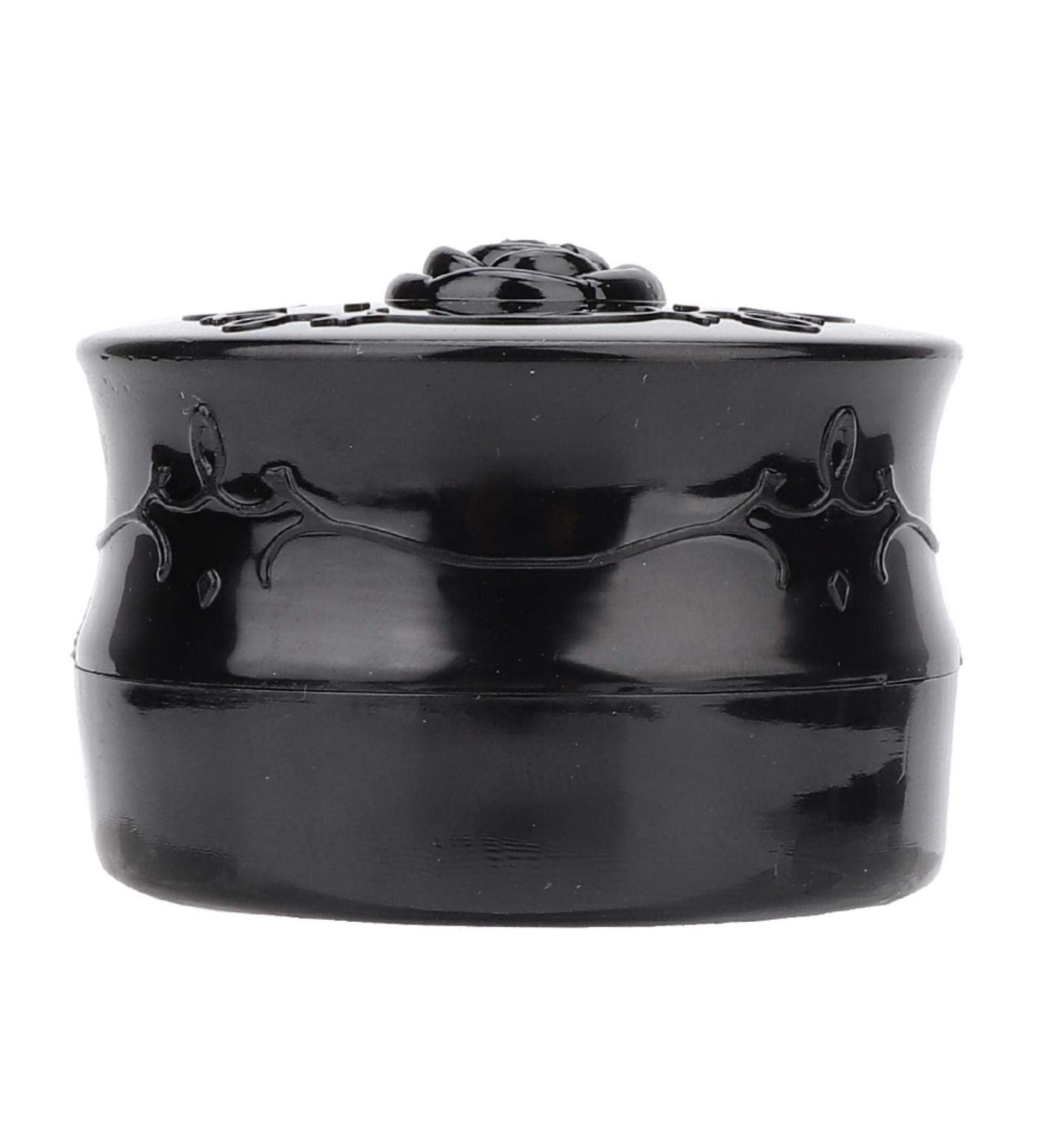 Vintage Rose Travel Makeup Powder Container Refillable & Portable Loose Powder Donor Box with Sieve for Body & Baby Powder (Black) - Buy Online on GoSupps.com