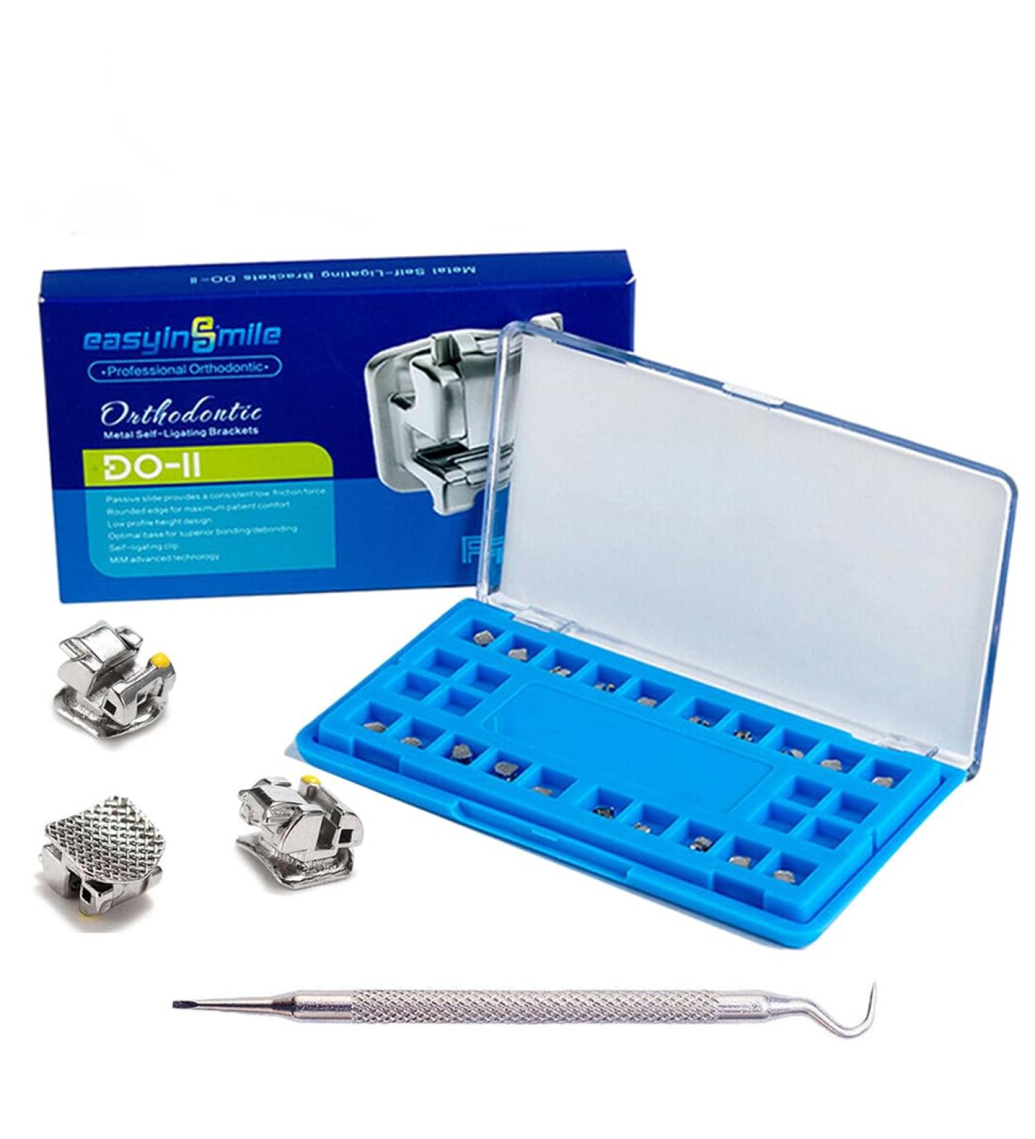 Dental Orthodontic Self-Ligating Metal Brackets - ROTH 022 3 with Hooks | Premium Passive Dental Metal Braces for Global Shipping - Buy Online on GoSupps.com