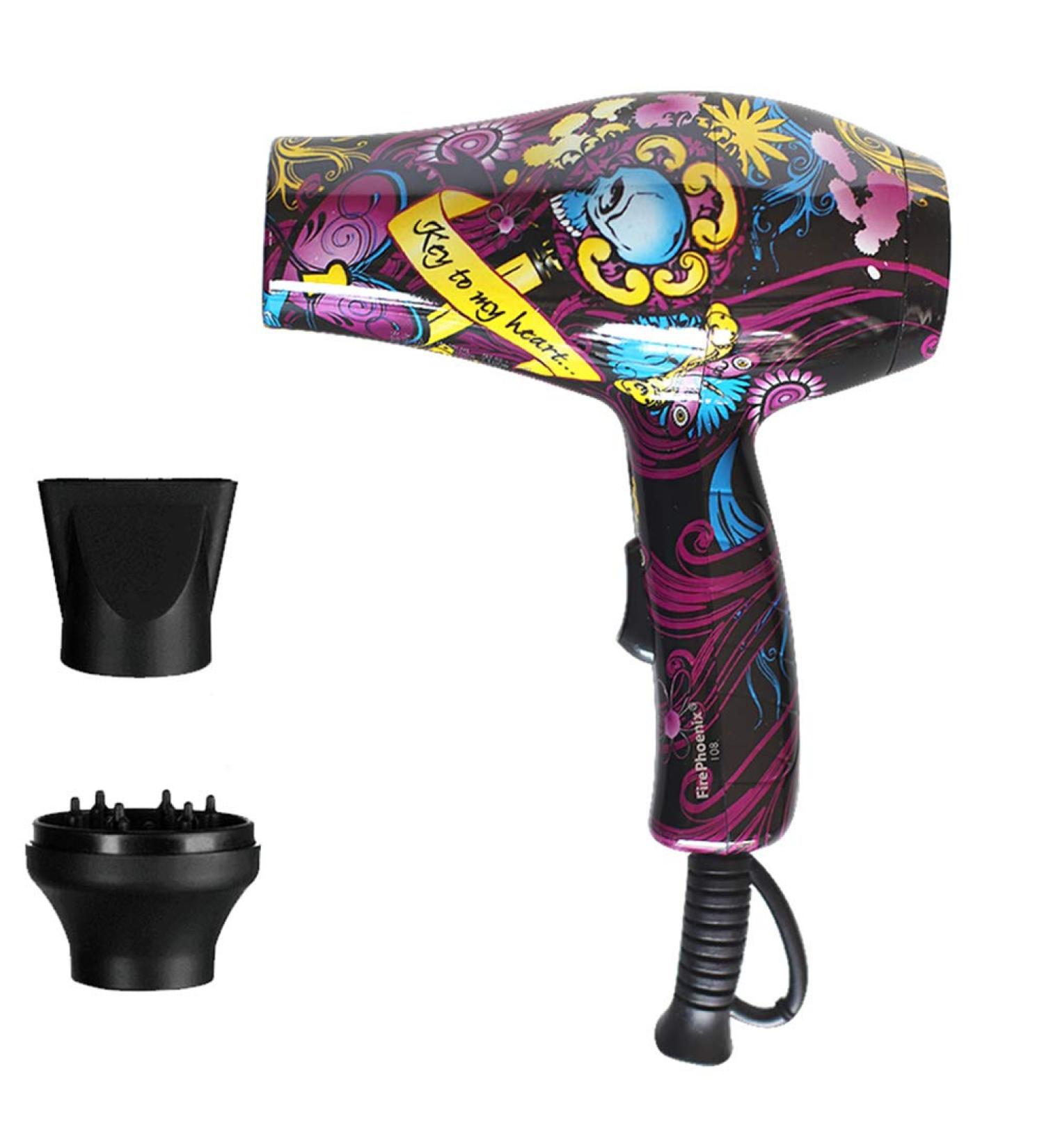 Professional Hair Dryer 2000W Lightweight Hairdryer Ionic Hairdryer Salon Blow Dryer Fast Dry Dryer with 3 Speeds DC Motor Diffuser & Concentrator Overheating Protection for Travel Salon Home Use - Buy Online on GoSupps.com