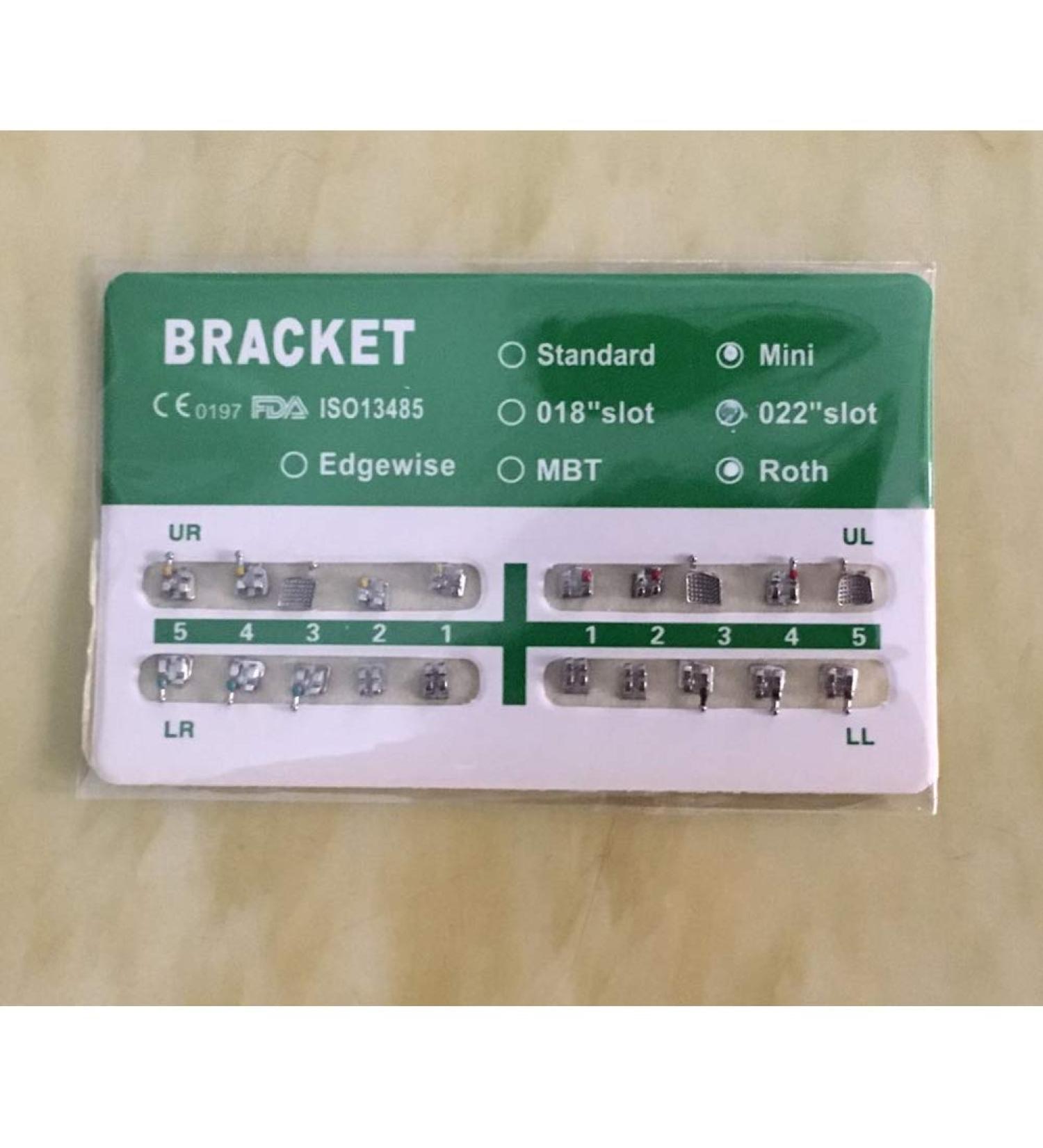 Dental Brackets 200 pcs Orthodontic Metal MIM Brackets for Braces Roth Mini 022 With Hook 3-4-5 20PCS per Pack 10 Packs - Buy Online on GoSupps.com