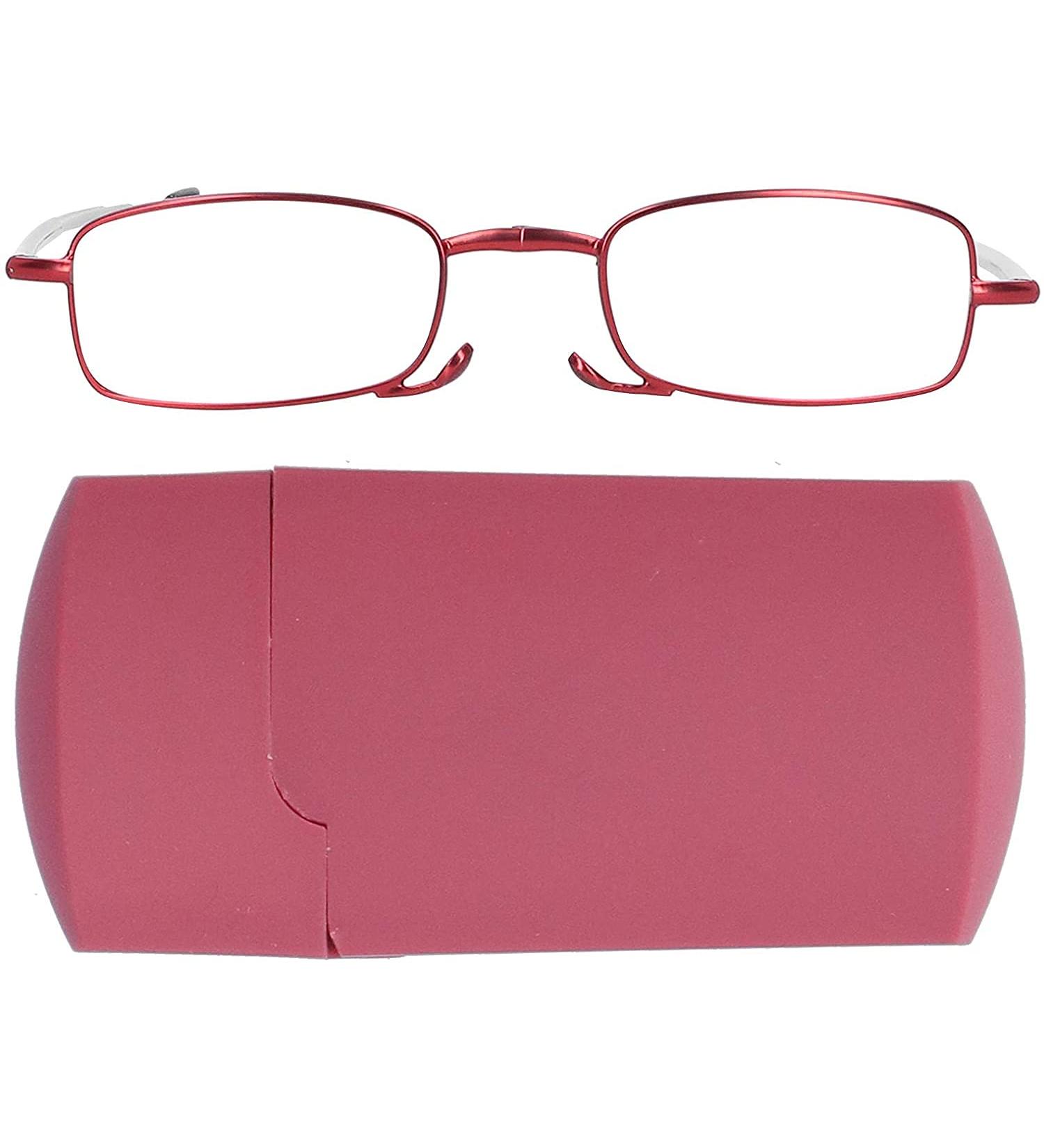 Buy Bezax Fashion Red Reading Glasses - Foldable Presbyopia Glasses with Blue Light Blocking & Portable Storage Box for Men & Women - Perfect for Seniors - Buy Online on GoSupps.com