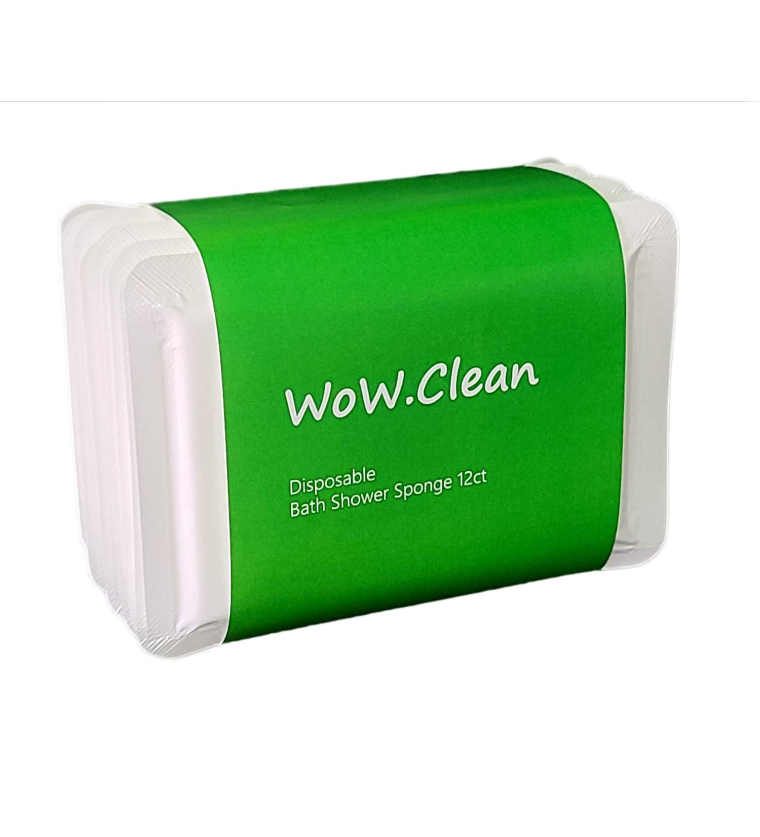 WoW.Clean Disposable Bath Shower Sponge - 12 Counts | Portable Travel and Camping Shower Supplies - White - Buy Online on GoSupps.com
