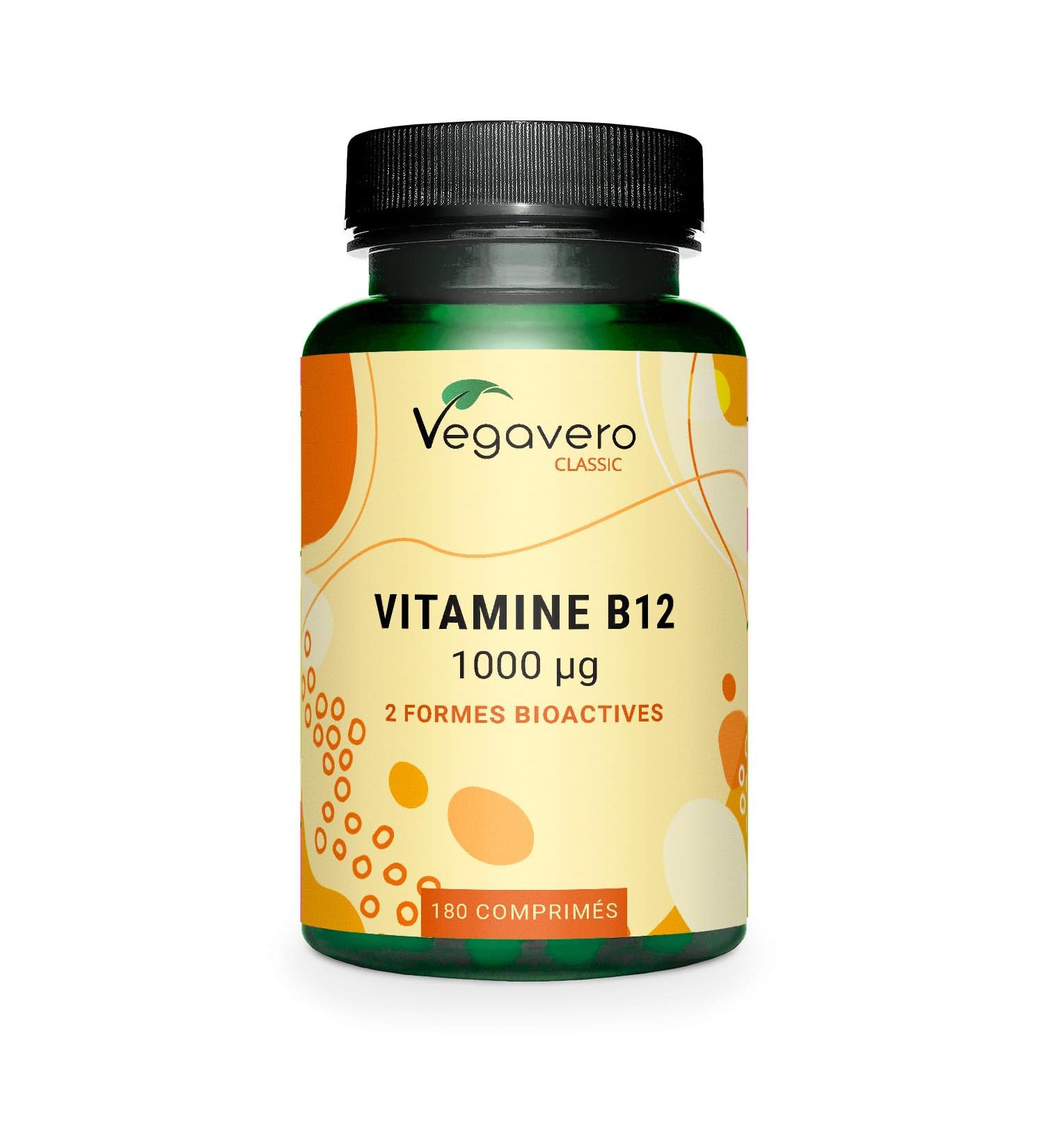 Vitamine B12 Vegan 1000 g | Test en Laboratoire & Sans Additifs | Avec 2 Formes : M thylcobalamine + Ad nosylcobalamine | Anti Fatigue + Equilibre Nerveux | Vegavero  - Buy Online on GoSupps.com