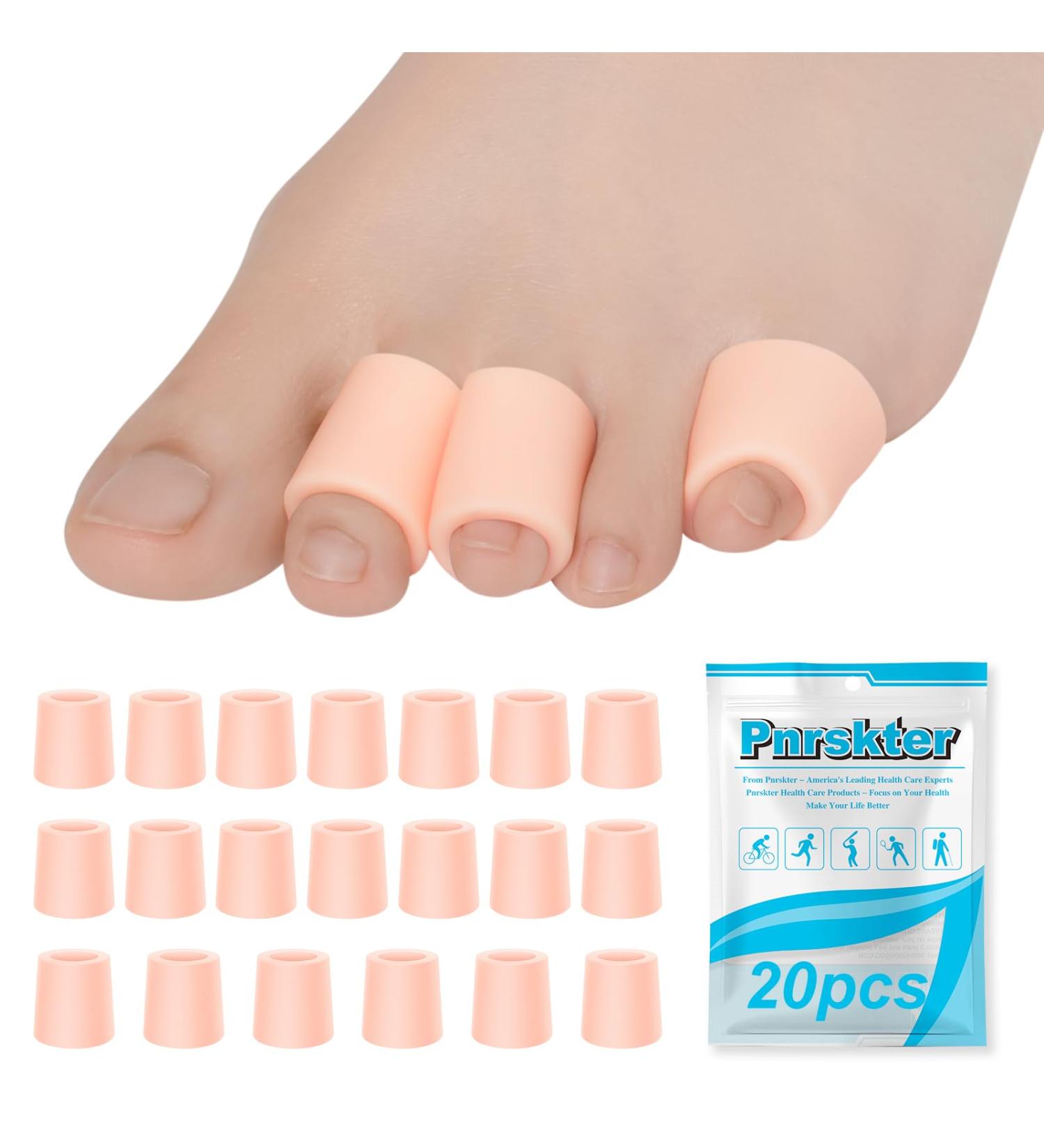 20PCS Toe Protection Silicone Caps | Pain Relief for Hammer Toes Calluses & Friction | Gel Caps for Bubbles & Corns - Nude Small Size - Buy Online on GoSupps.com
