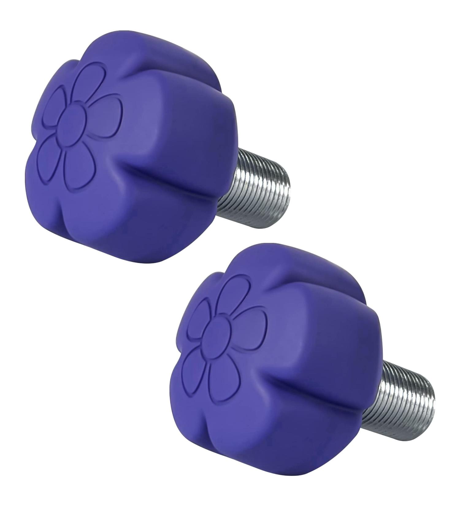 TUCANA Star Shape 85A Rubber Roller Skate Stopper | Adjustable Toe Stop for Double-Row Skates | Durable Non-Marking Brake Block in Flower Blue - Buy Online on GoSupps.com