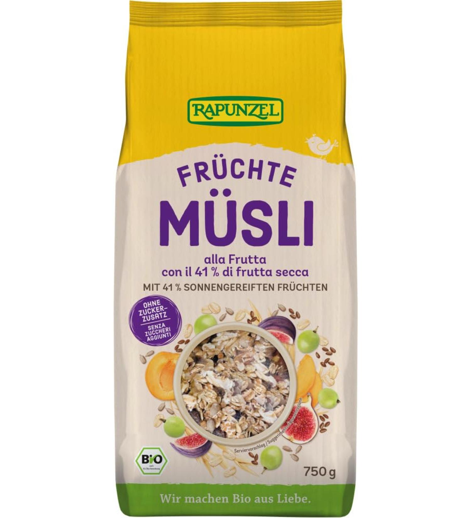 Rapunzel Rapunzel Pack of 6 Organic Fruit Muesli (750 g)