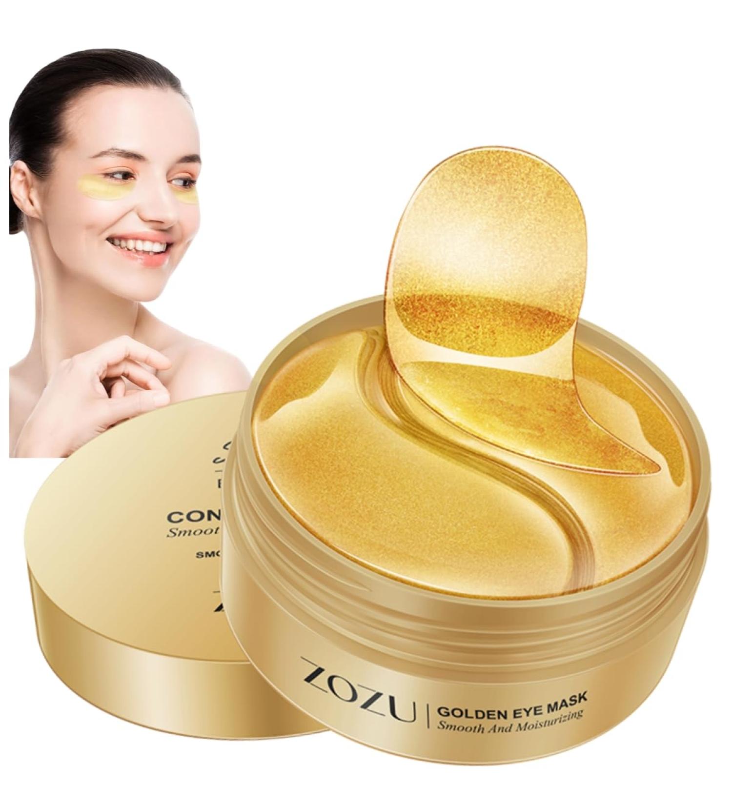 60 Pcs 24K Gold Eye Mask - Under Eye Patches for Dark Circles Puffiness & Fine Lines - Replenishing Eye Treatment - Buy Online on GoSupps.com