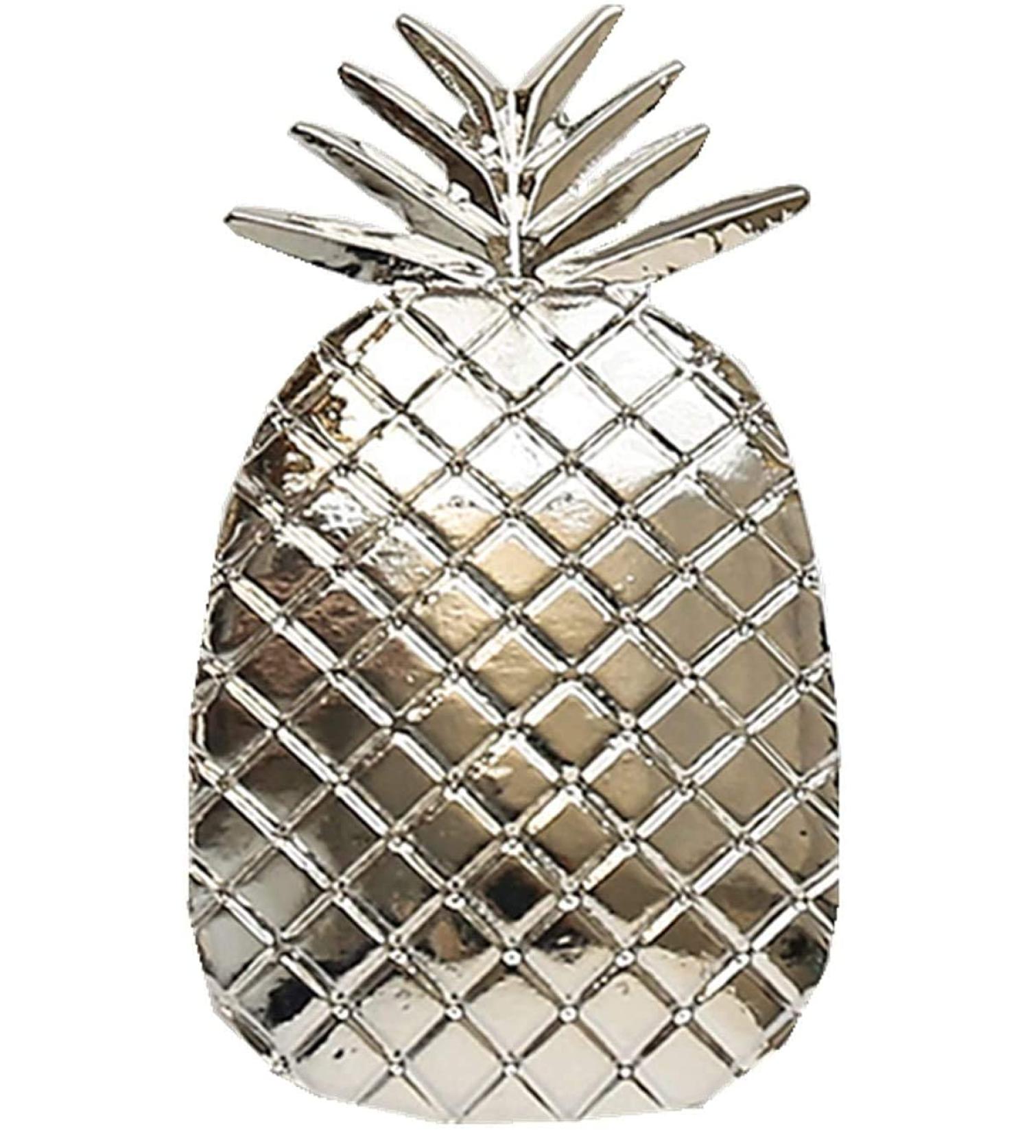 Haivintage hair clip hair clip for women ponytail holder classic design metal side hair clips (silver-colored pineapple)