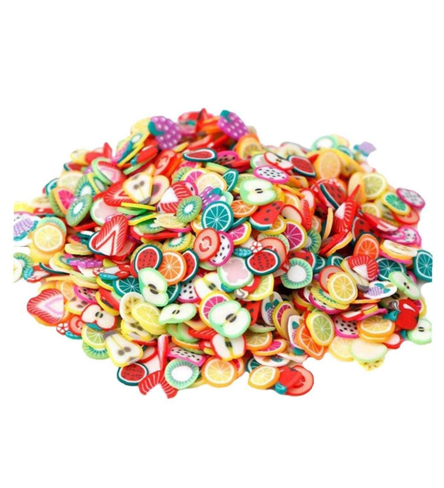 1000 Pcs Nail Art Studs - Tiny Fruit Slices Polymer Clay Wheel - DIY Nail Design Decorations - Buy Online on GoSupps.com